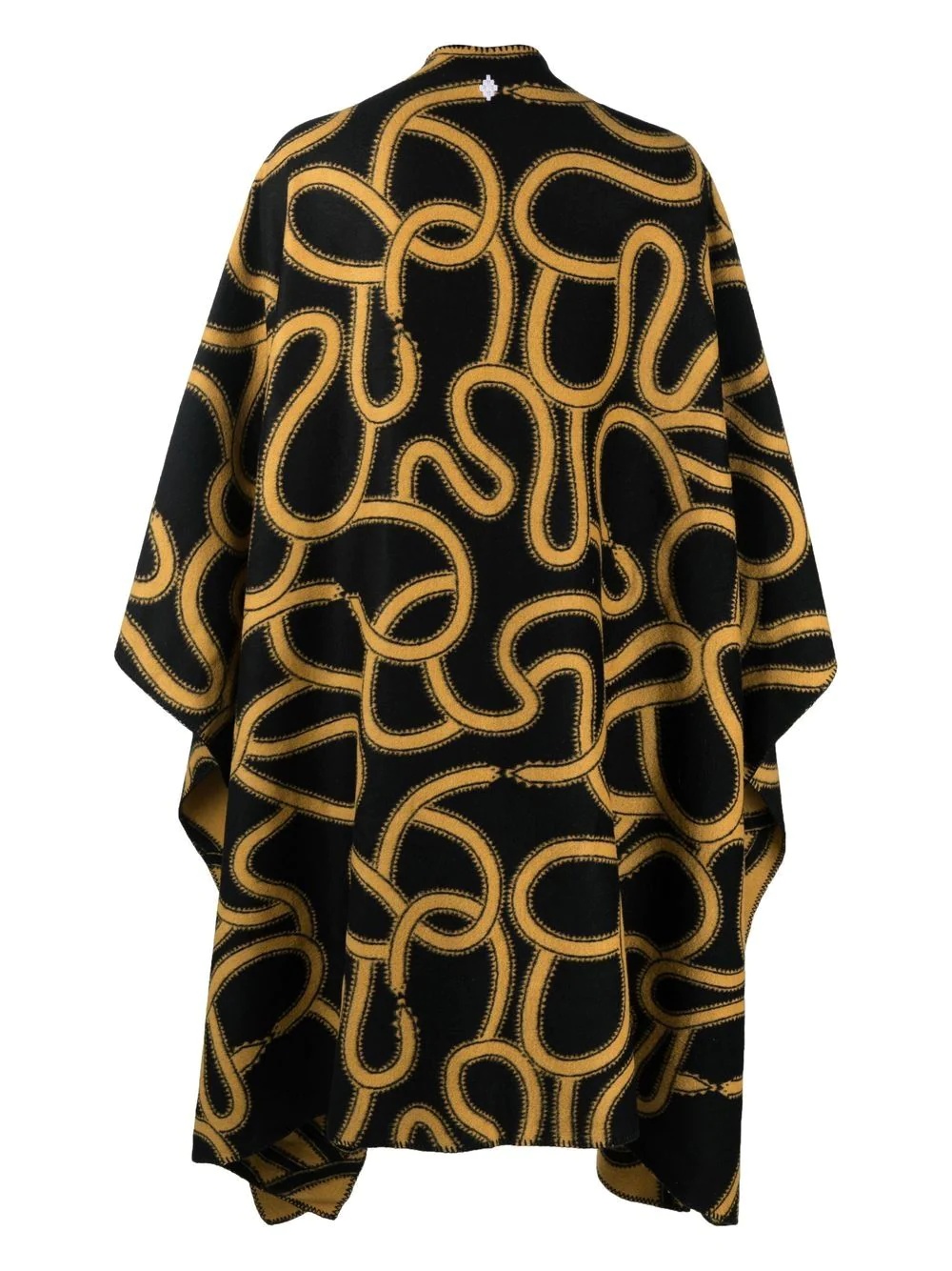 geometric-print knitted cape - 2