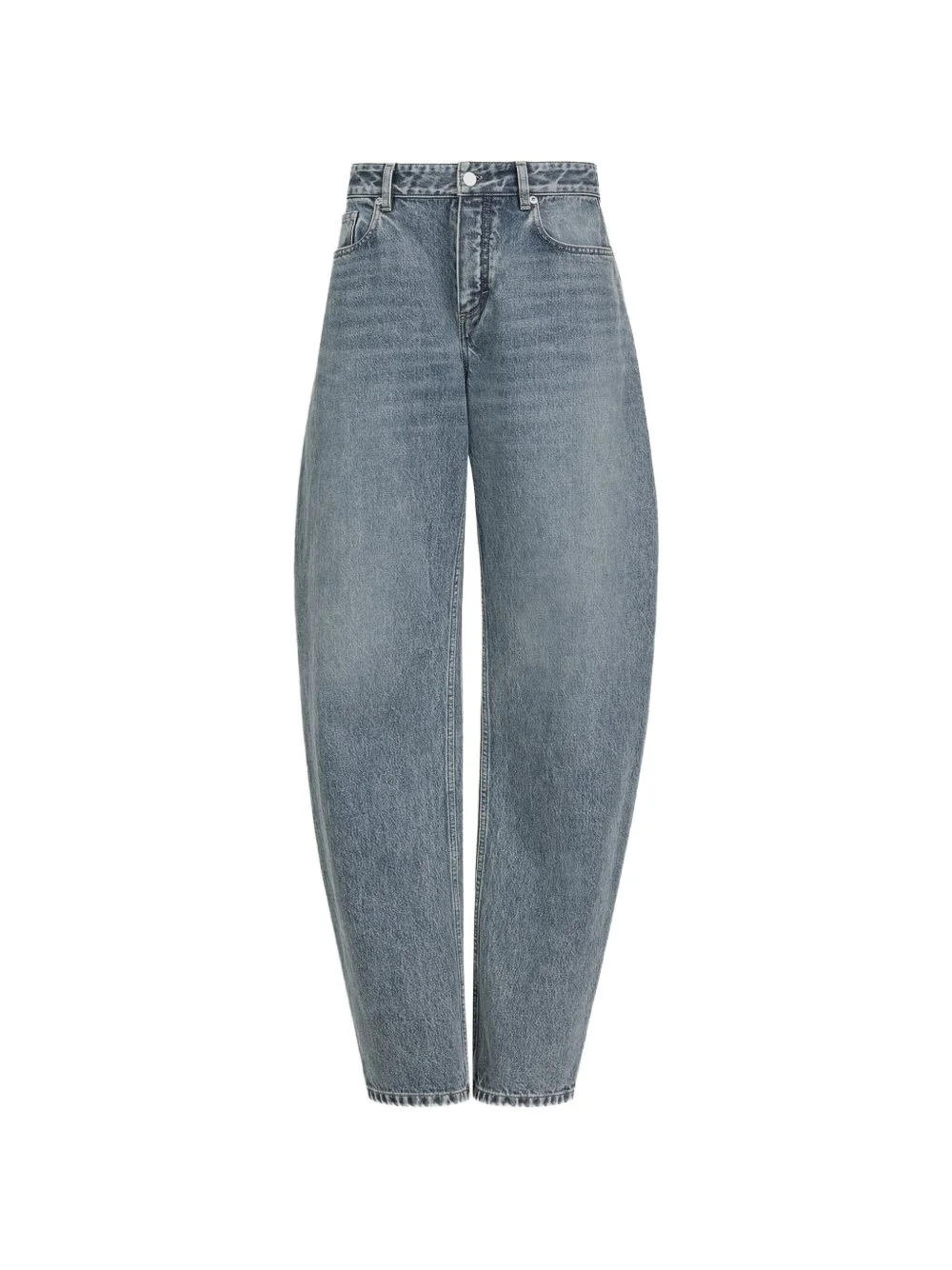 faded-effect curved-leg jeans - 1