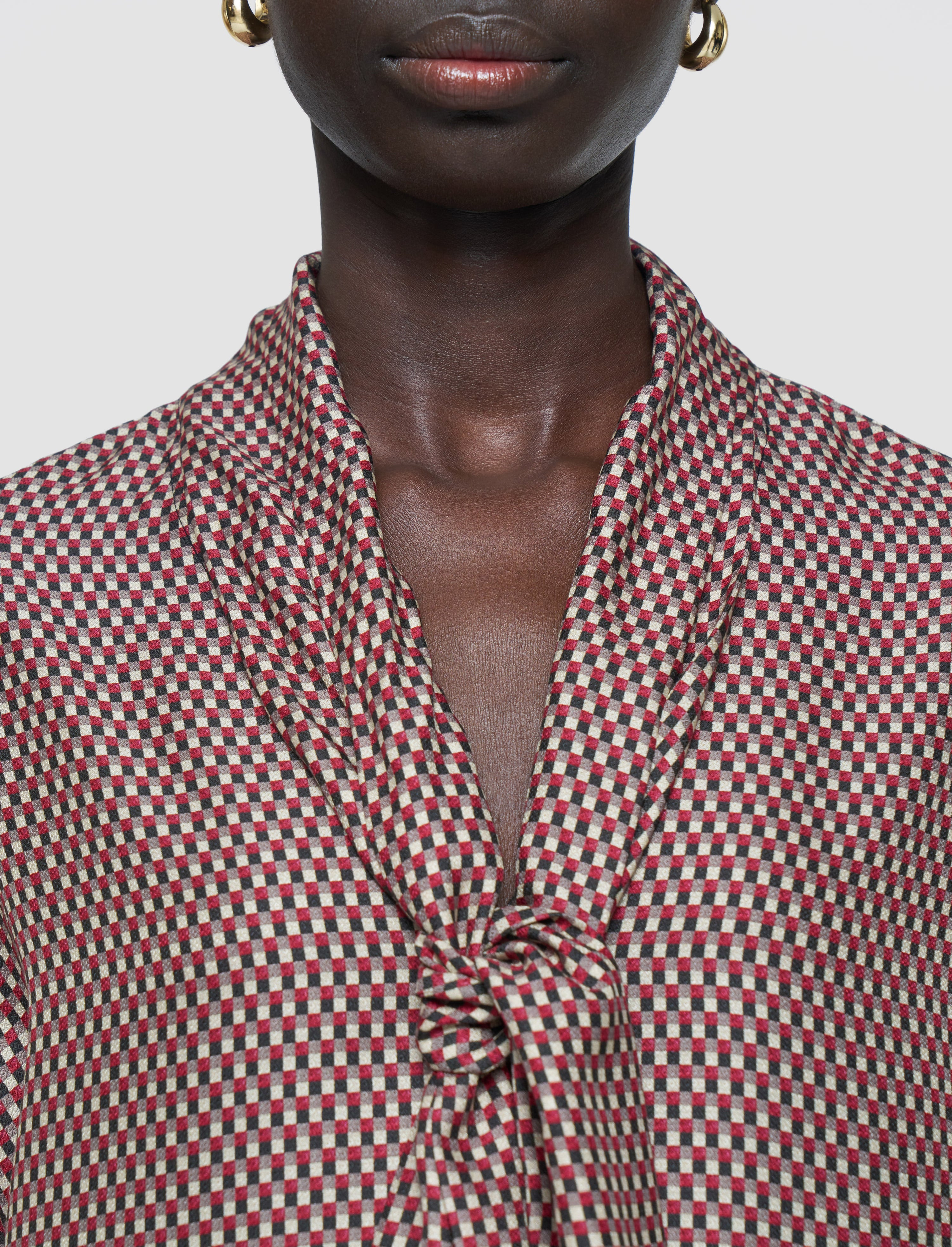 Adele Printed Silk Blend Blouse - 5