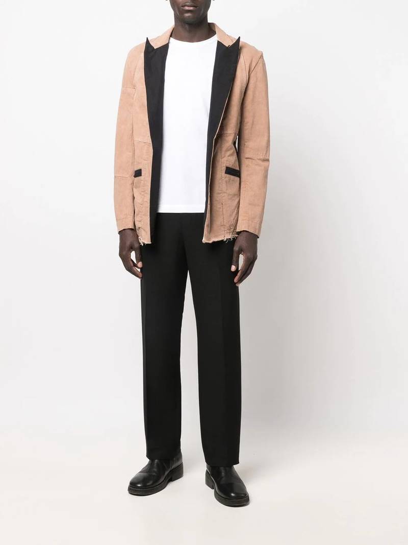 Greg Lauren two-tone peak-lapels blazer outlook
