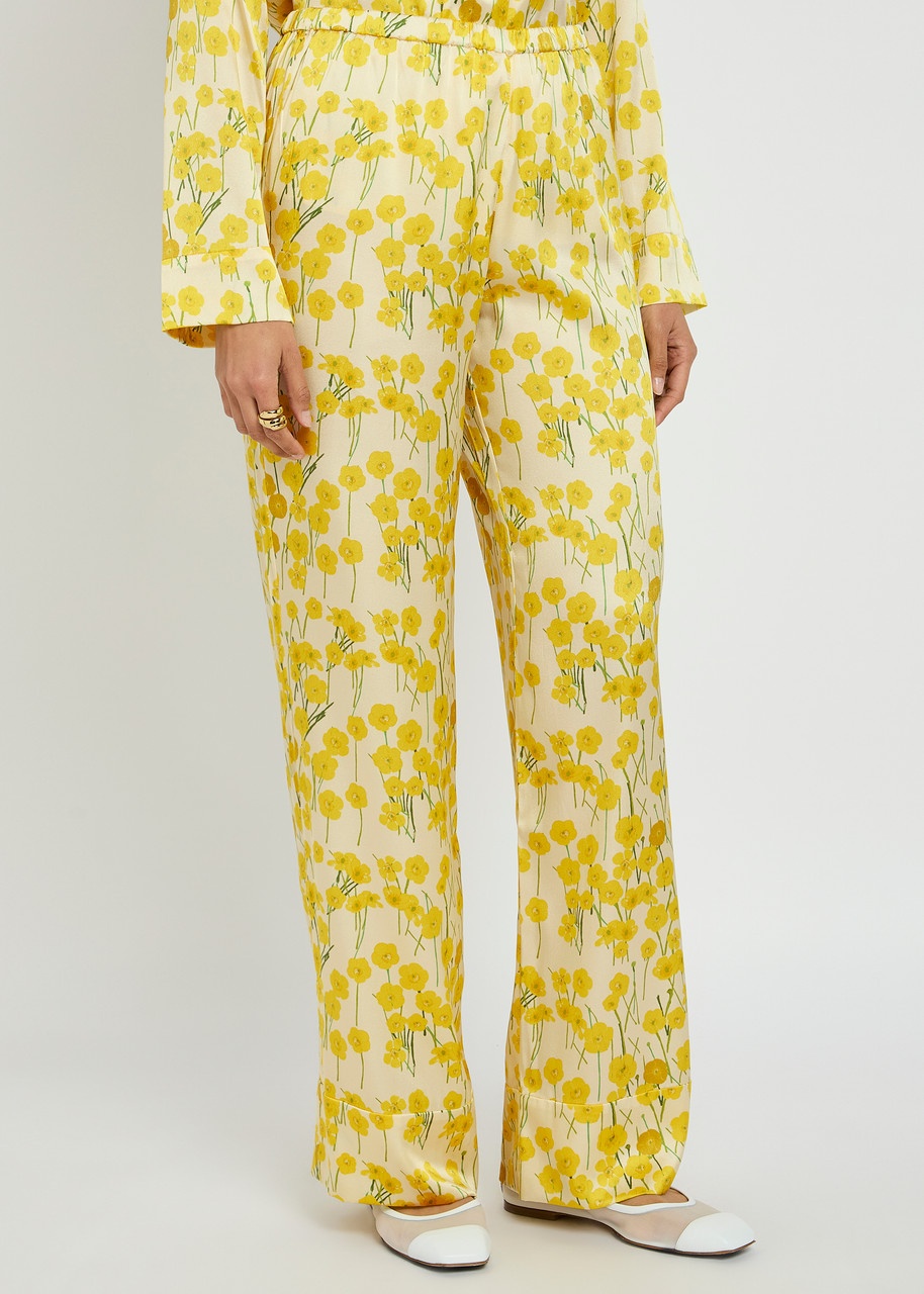 Bernadette Louis Floral-print Stretch-silk Pyjama Trousers - 2