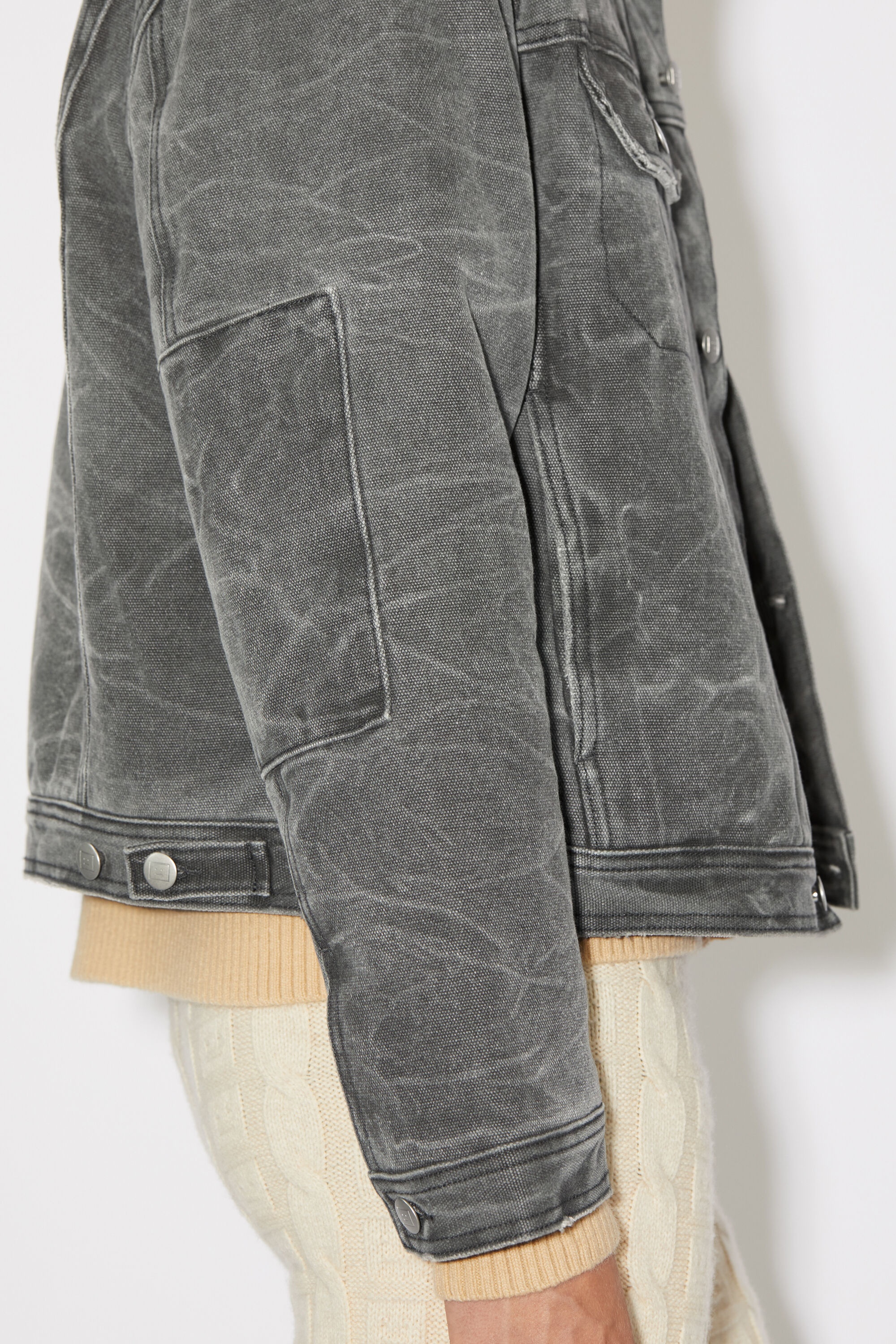Acne Studios Padded denim jacket Carbon grey REVERSIBLE