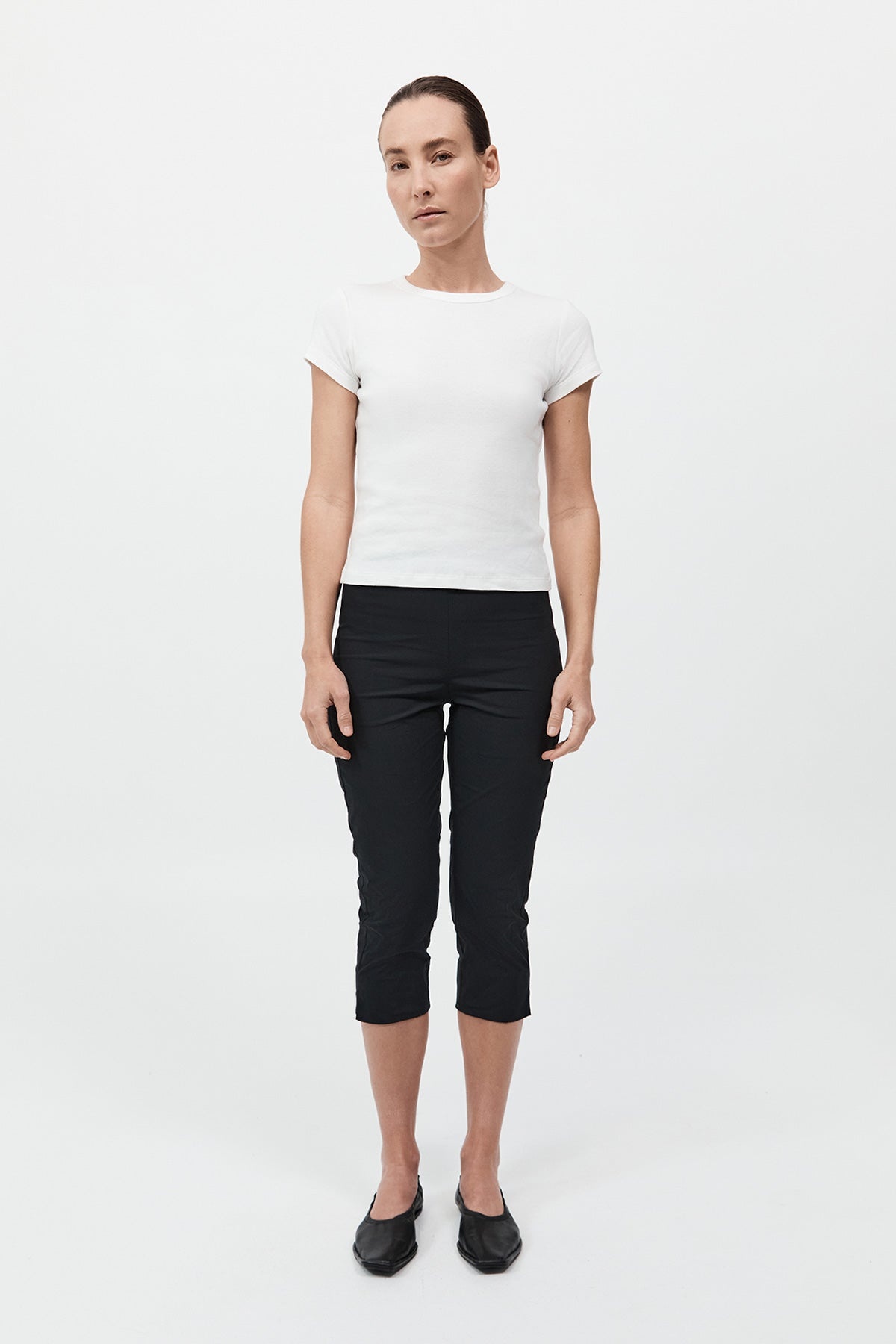 Slim Capri Pant - Black - 1