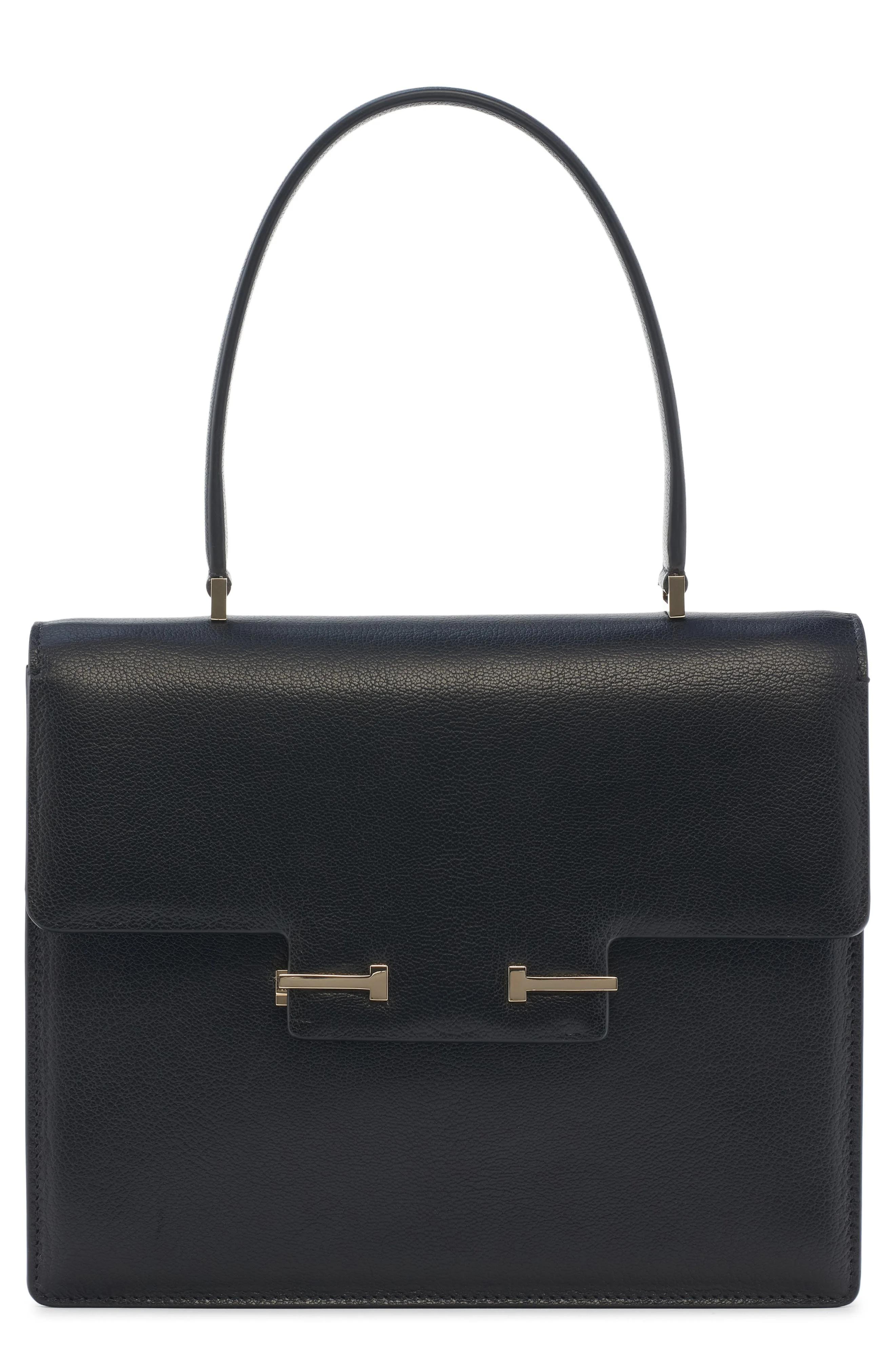 TOM FORD Small Double T Leathe Top Handle Bag in Black at Nordstrom - 1