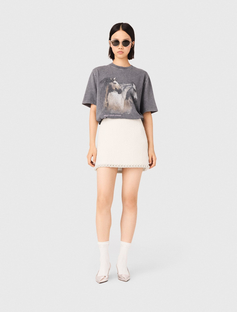 maje Horse print T-shirt outlook