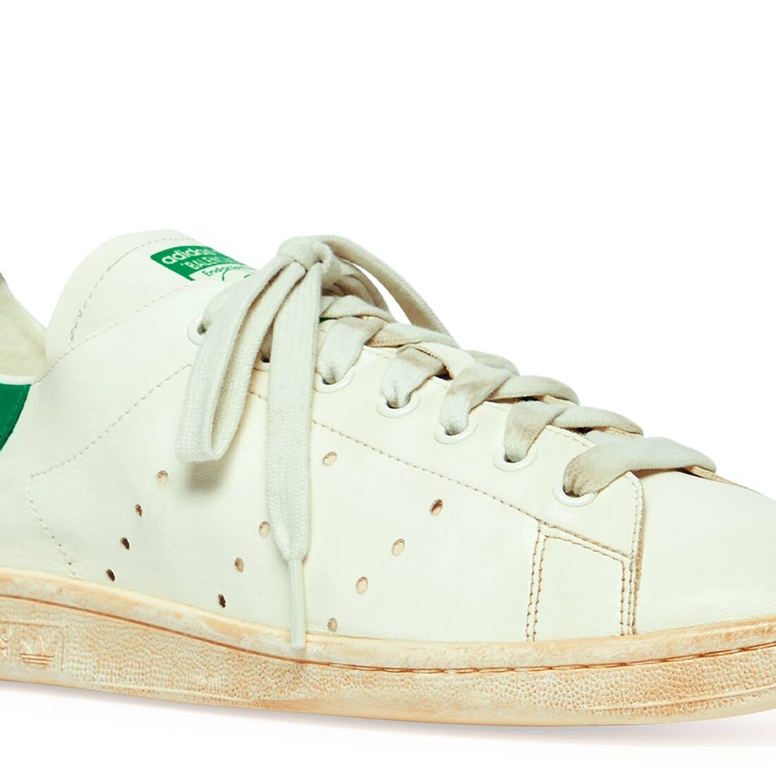 Men's Balenciaga / Adidas Stan Smith Worn-out Sneaker in Off White - 4