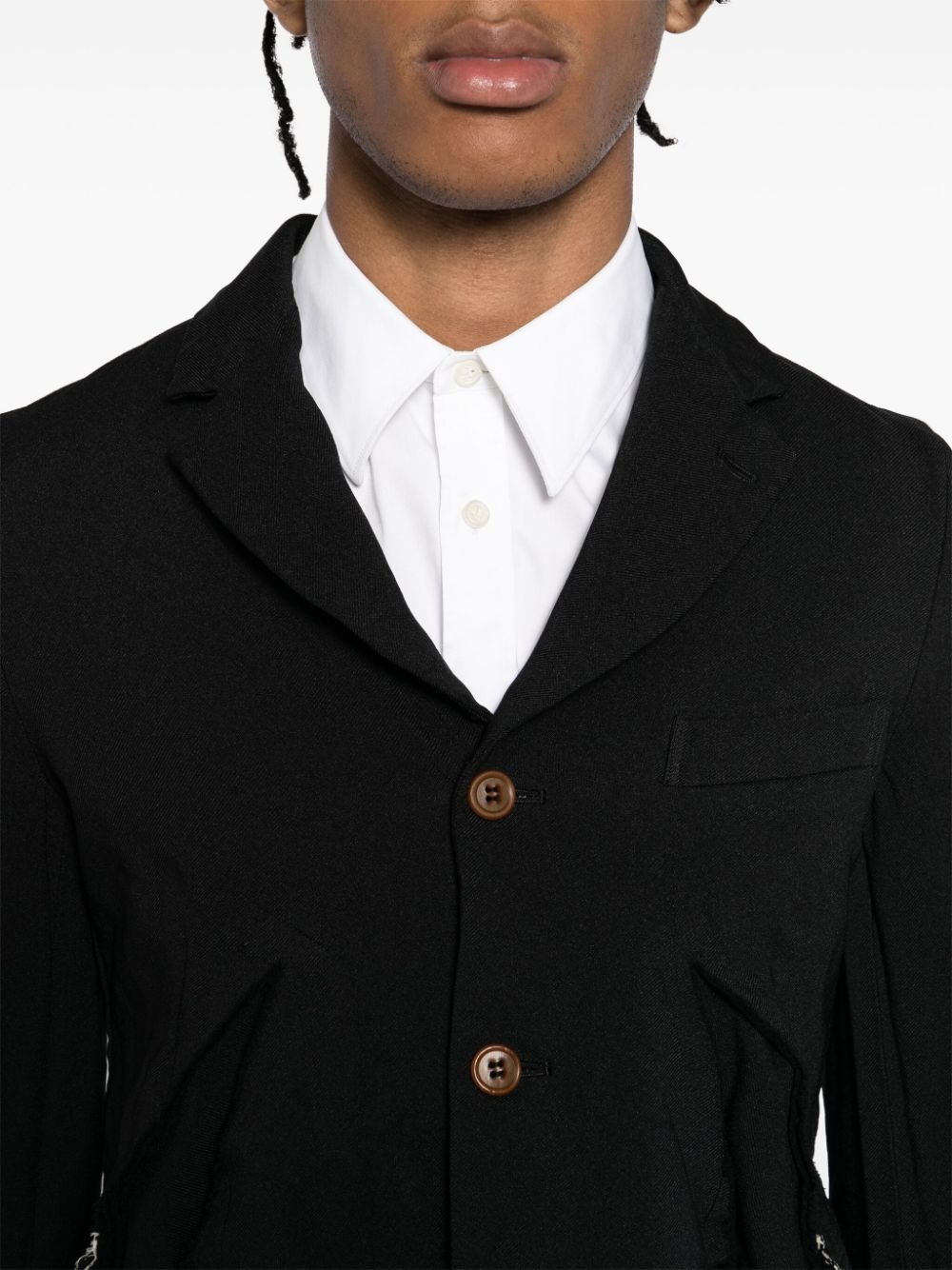 distressed detail blazer - 6