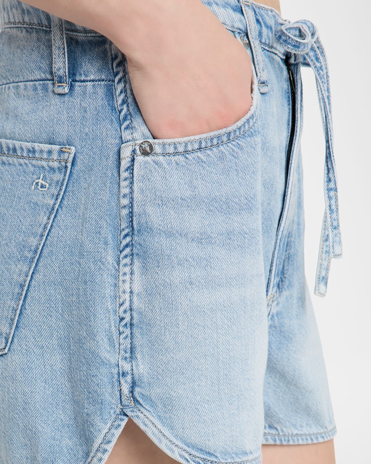 Ultra Featherweight Nolan Drawstring Denim Shorts - 5