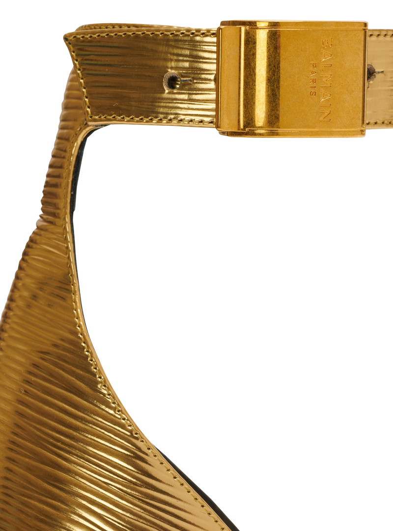 Uma laminated leather sandals 5