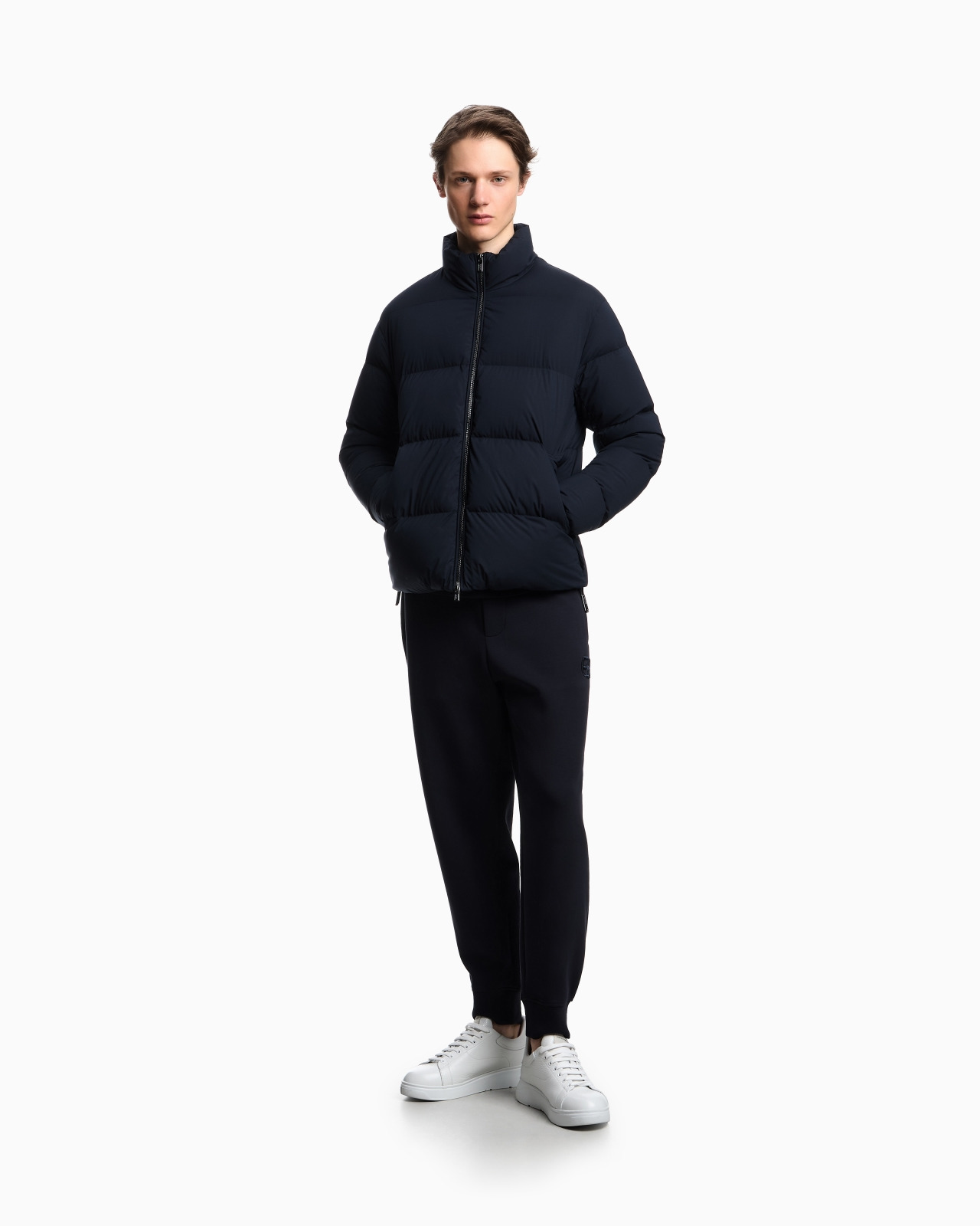 Quilted nylon, full-zip puffer jacket - 2