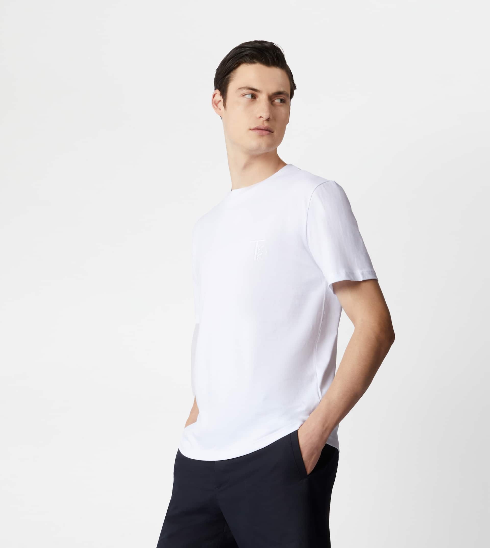 ROUND NECK T-SHIRT - WHITE - 2