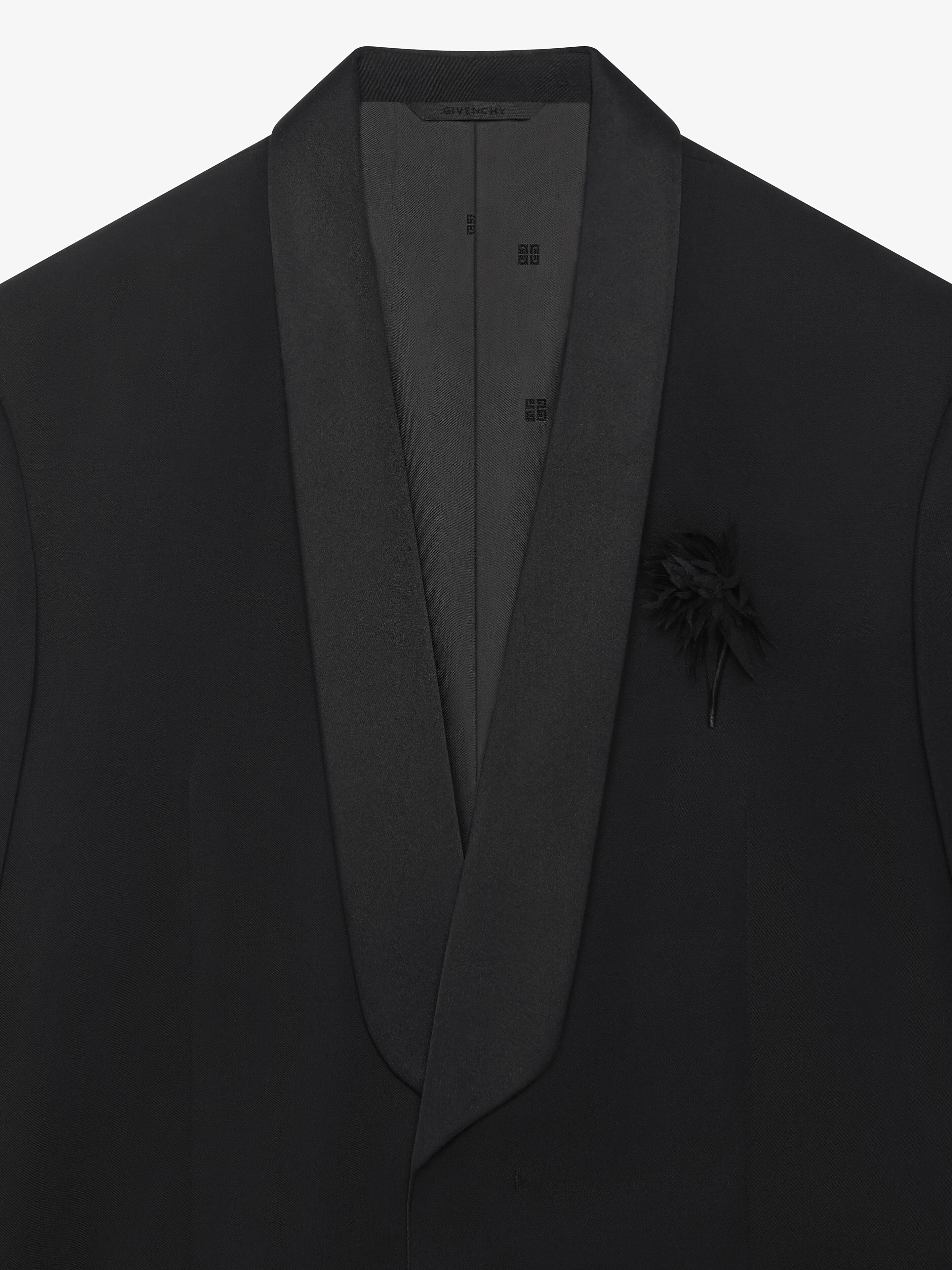 JACKET IN WOOL WITH SATIN SHAWL LAPEL - 5