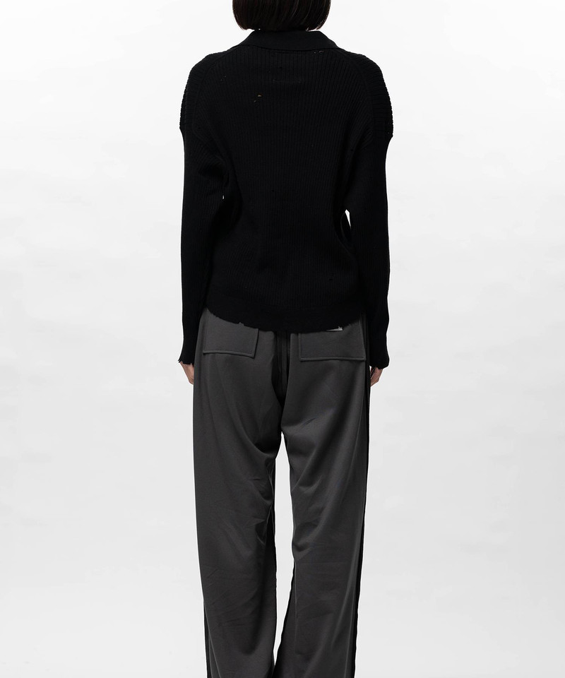 Distressed Knit Skipper Sweater 12