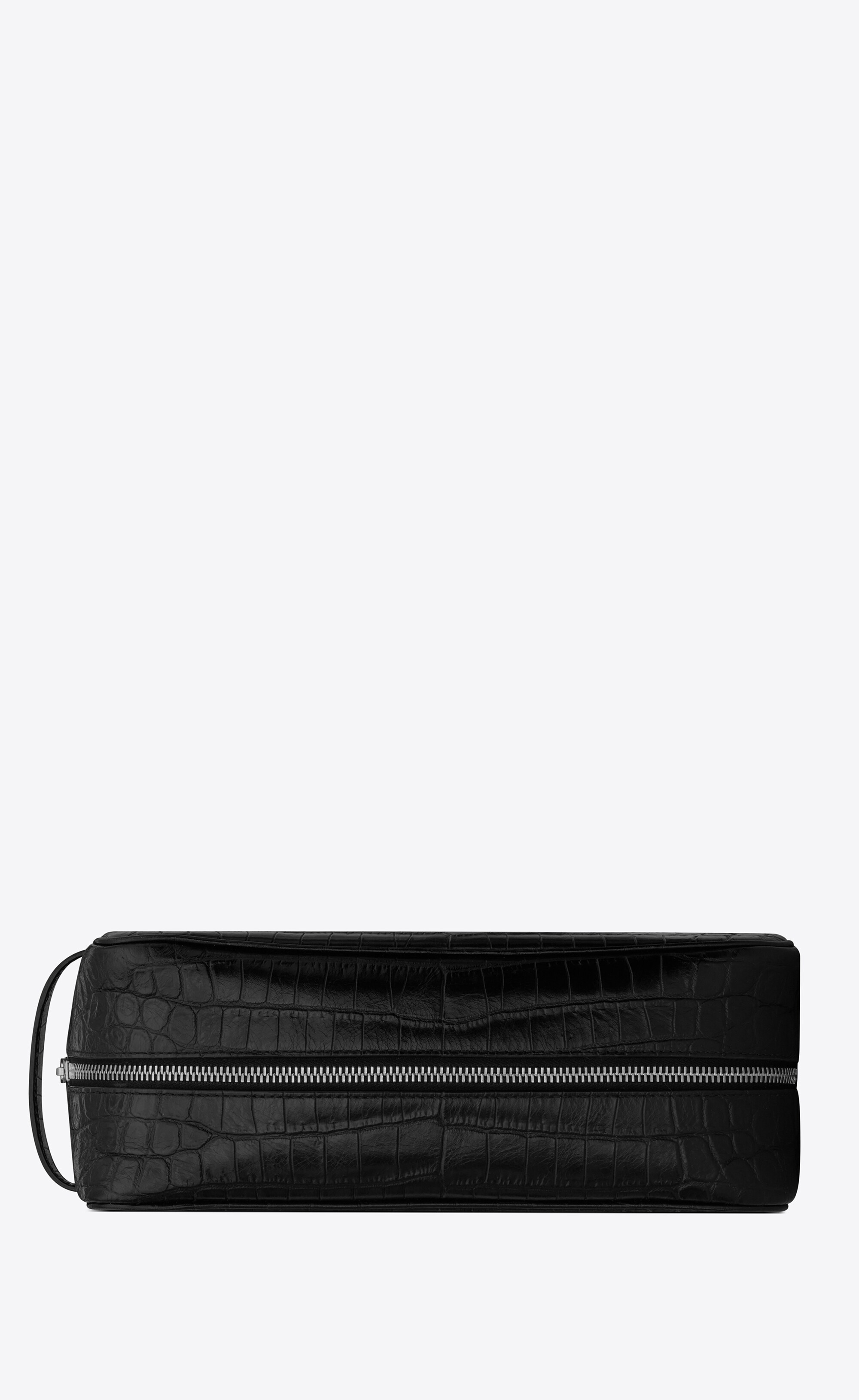 grooming case in crocodile-embossed matte leather - 4