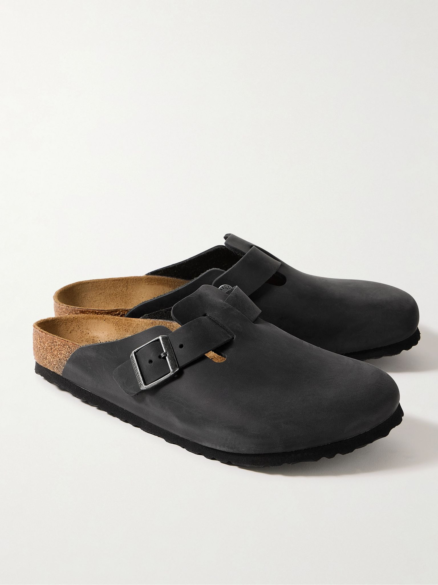 Boston Oiled-Leather Clogs Black - 4