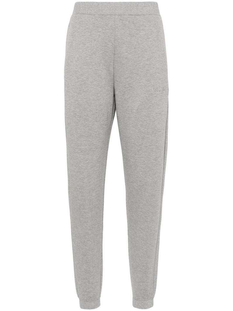 logo-embroidered mélange track pants 1