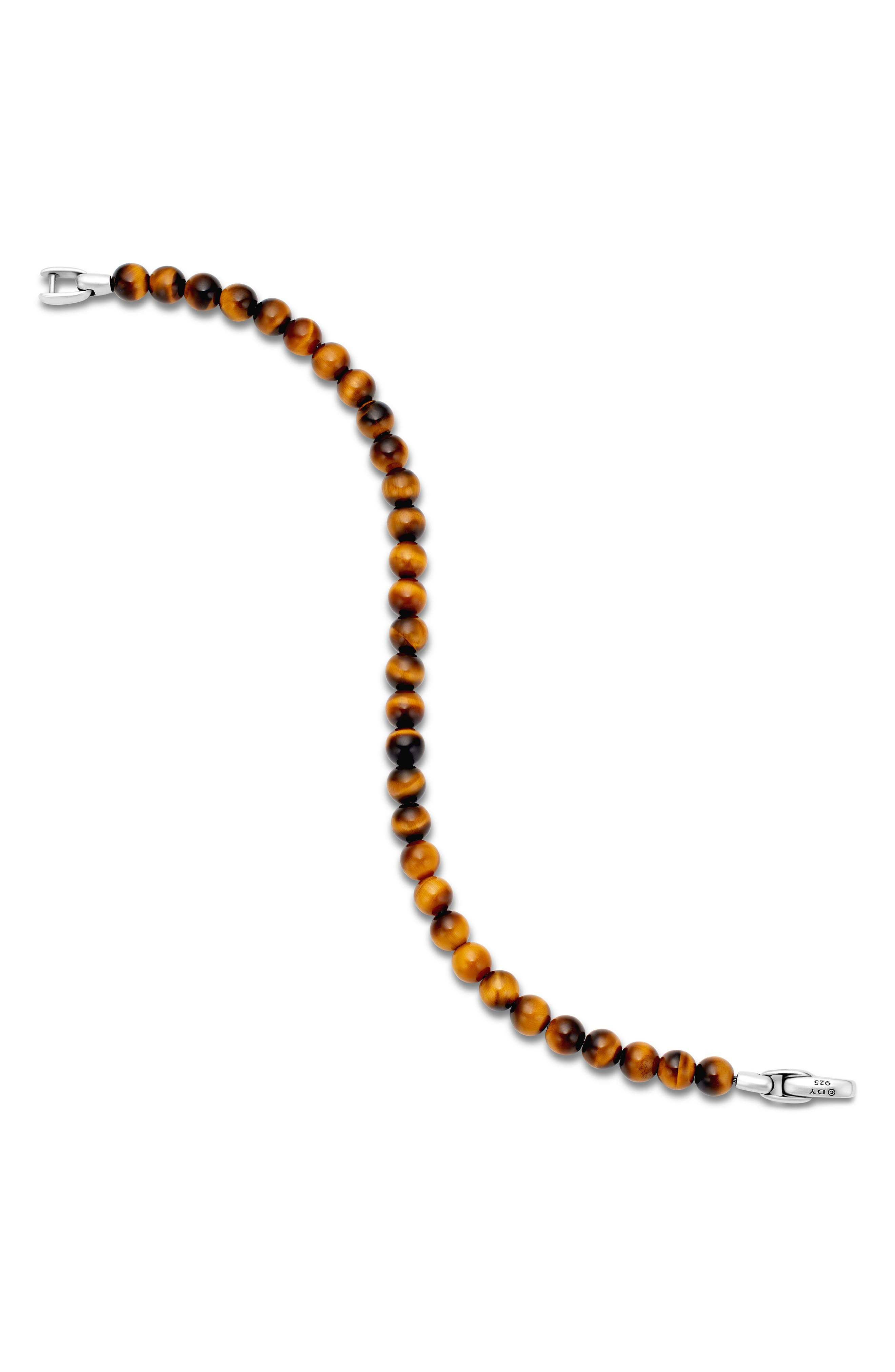 David Yurman Men's Spiritual Beads Bracelet in Sterling Silver with Tiger's Eye, 6mm in Tiger Eye at - 6