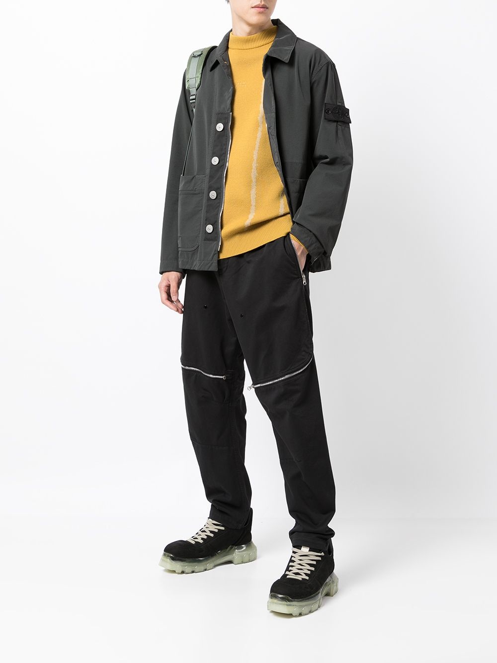 logo-patch two-pocket lightweight jacket - 2