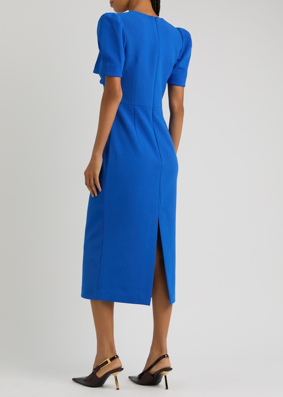 新作【Rebecca Vallance】Antonella cutout crepe midi dress Antonella cutout crêpe midi dress in blue - Rebecca Vallance