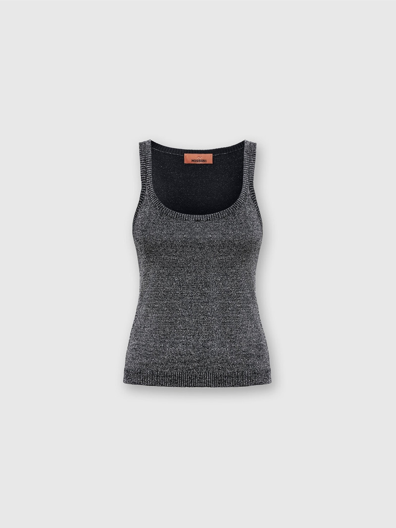 Glitter-effect viscose tank top 1