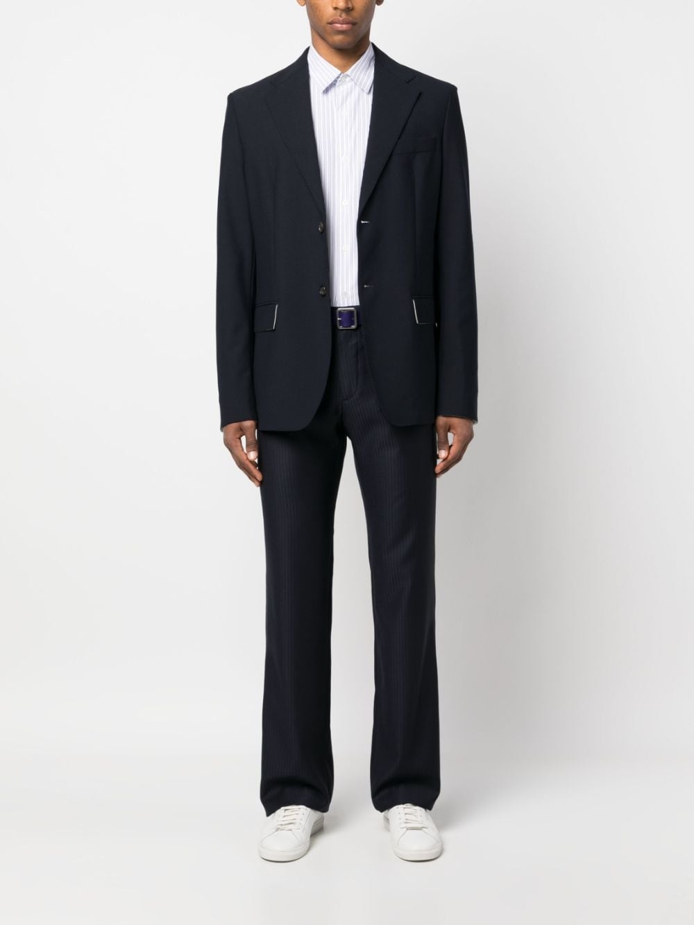 striped wool trousers - 2