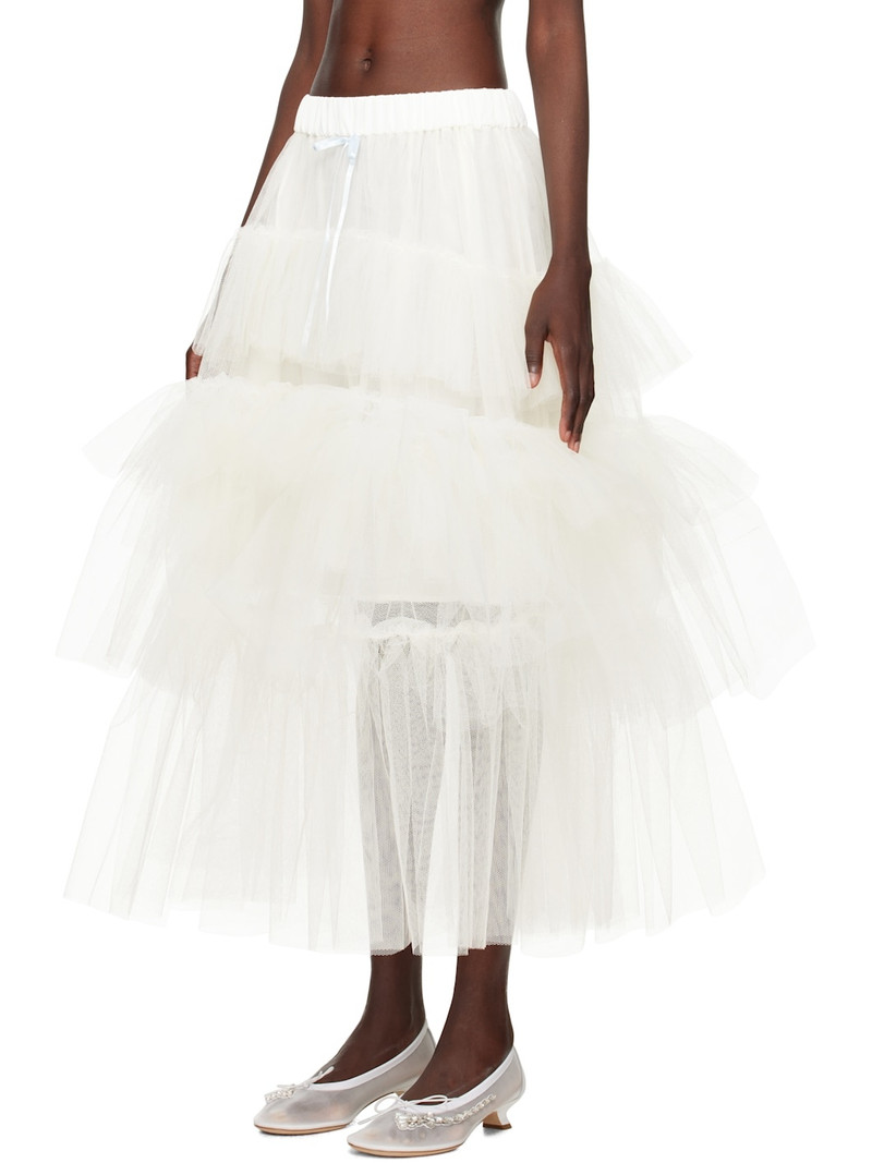 Simone Rocha SSENSE Exclusive Off-White Tutu Maxi Skirt outlook