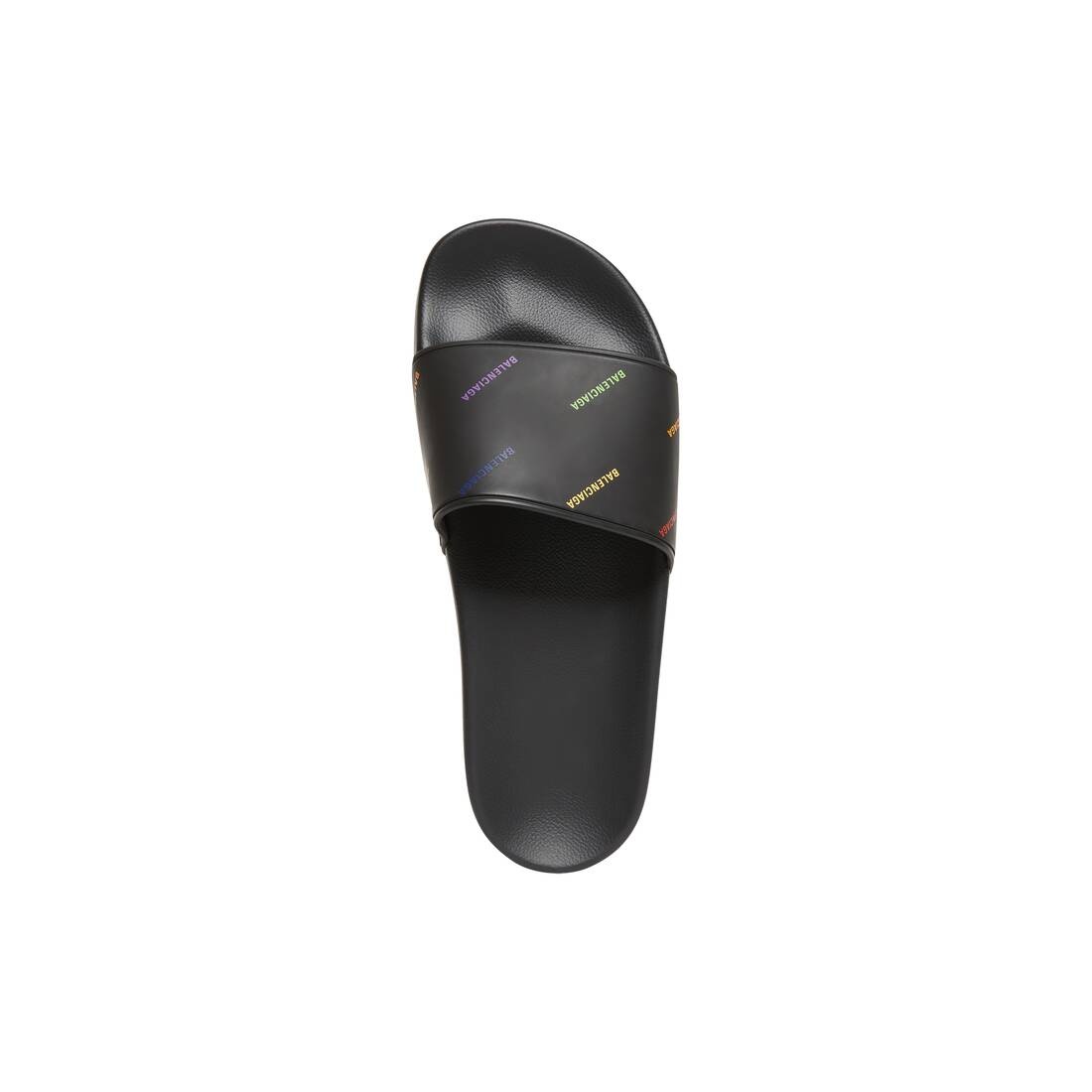 Men's Pride 22 Pool Slide Sandal Allover Logo in Black - 6