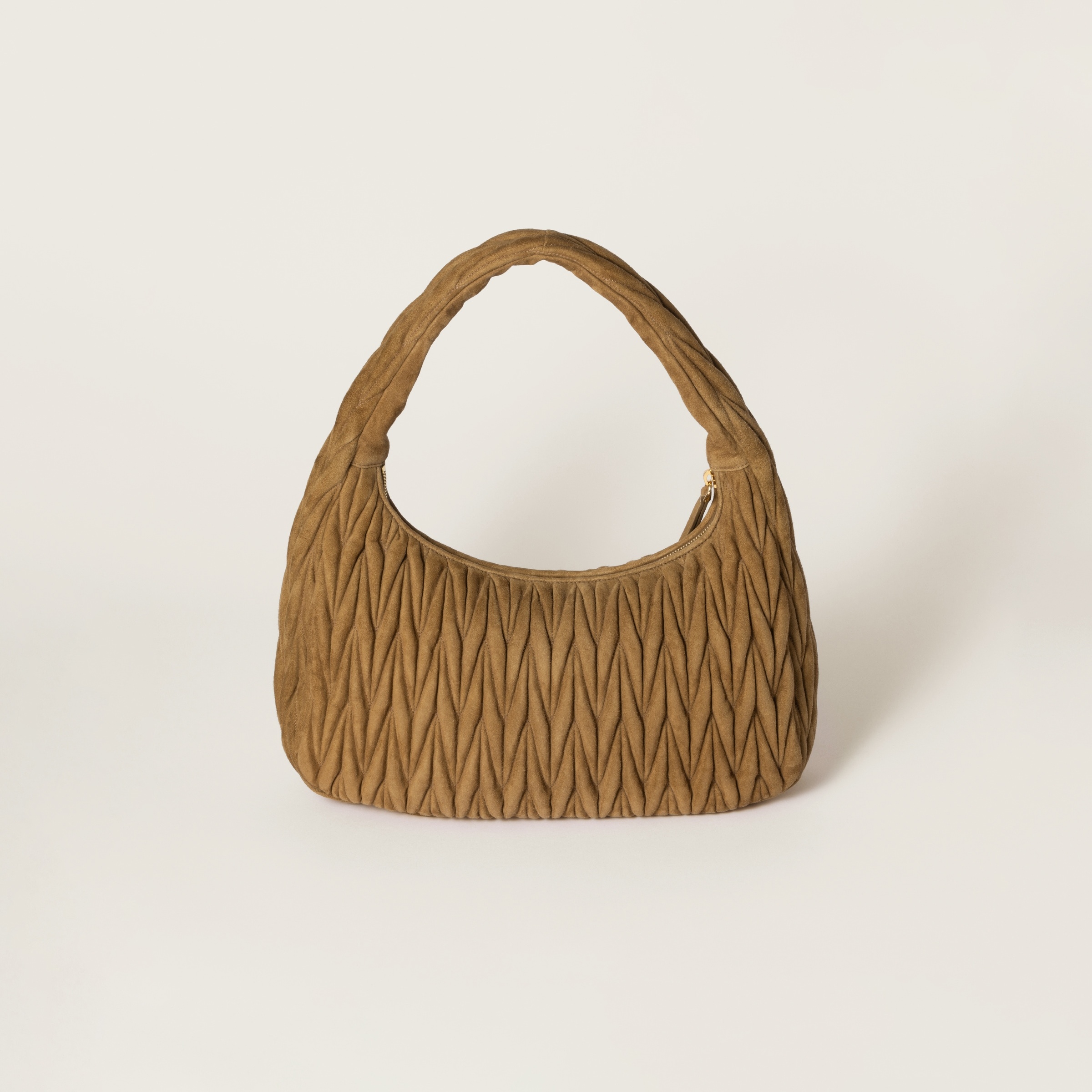 Wander matelassé suede bag - 4