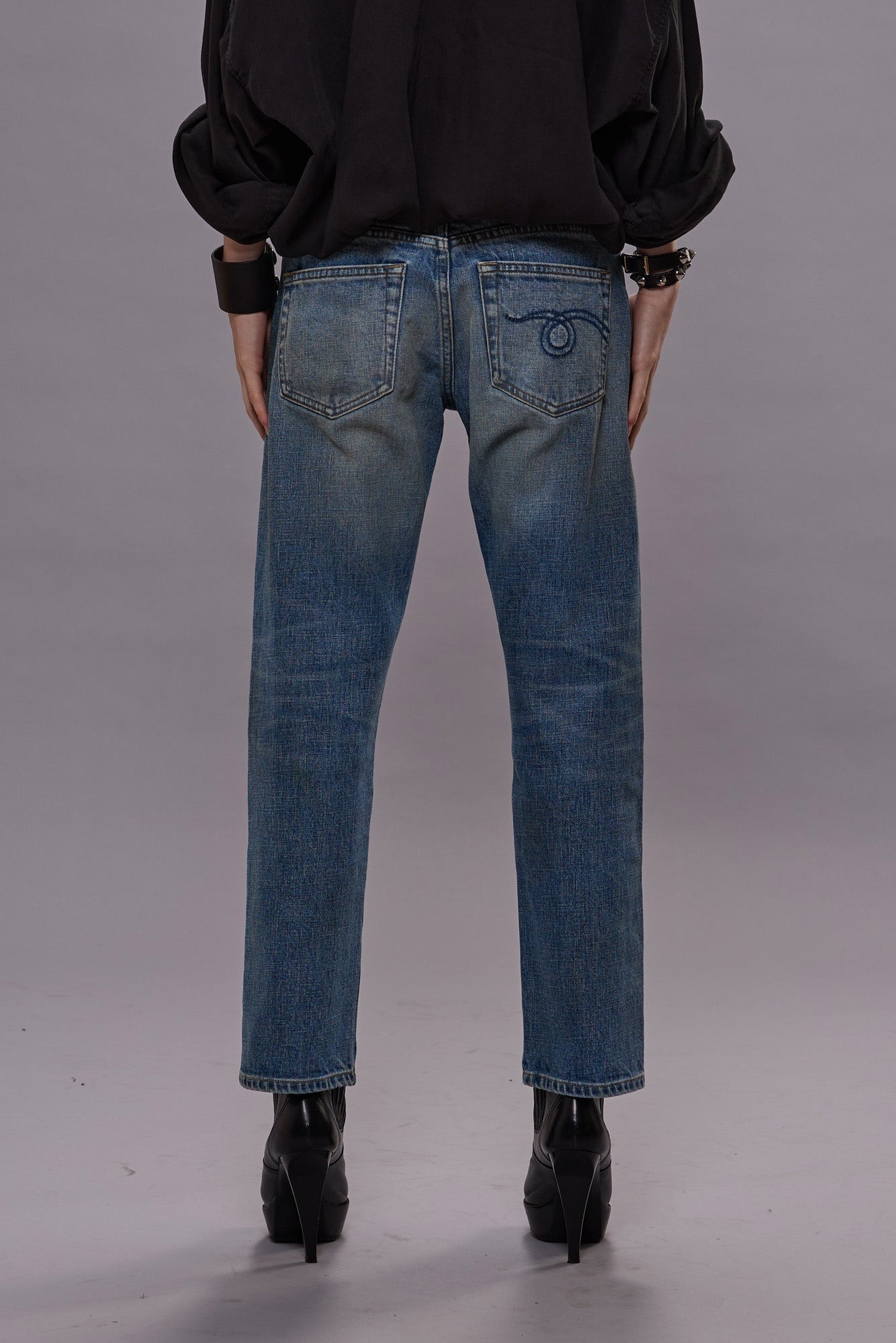 BOY STRAIGHT JEAN - PATTON BLUE STRETCH -R13 - 5