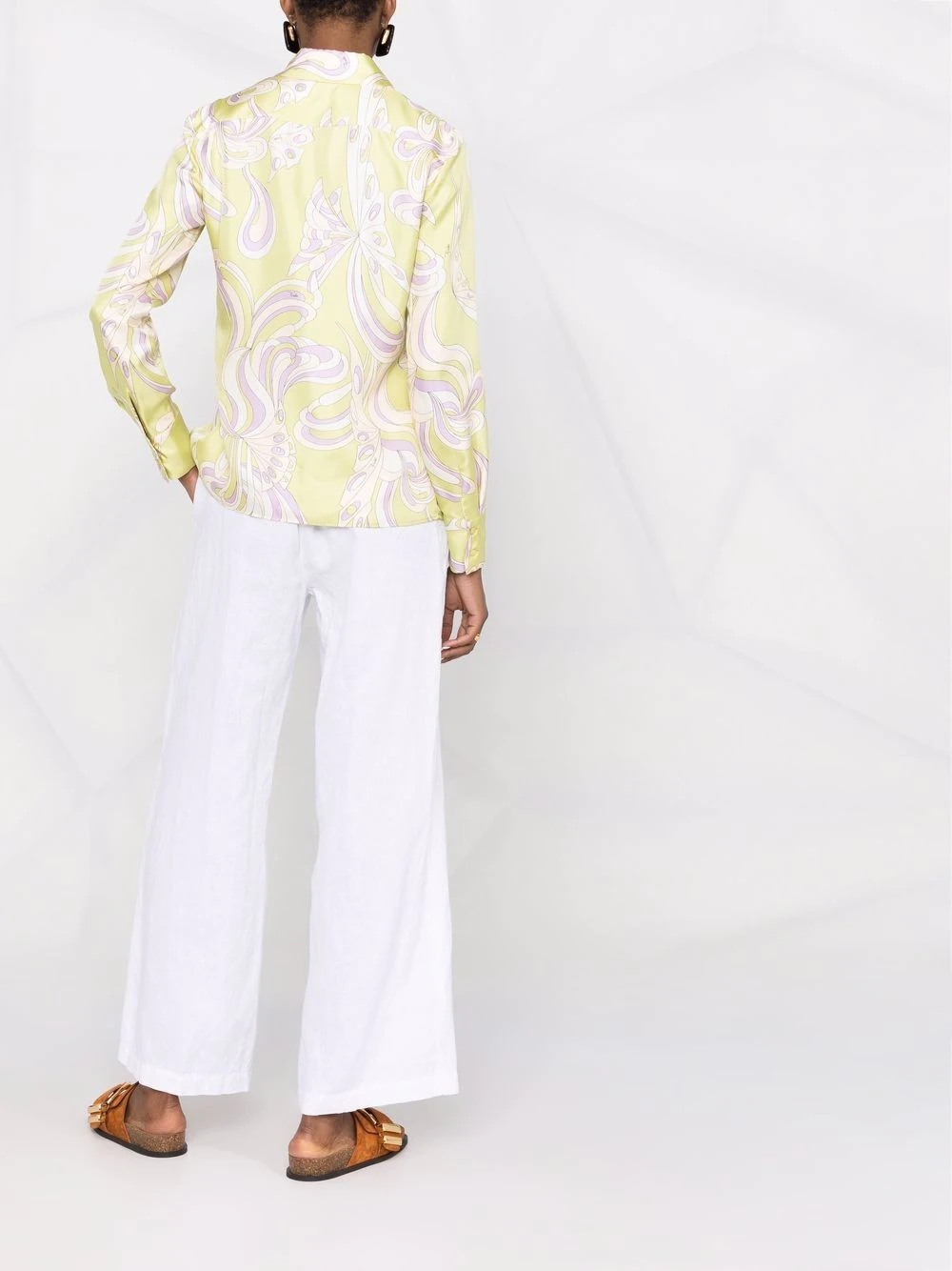 elasticated straight-leg trousers - 6