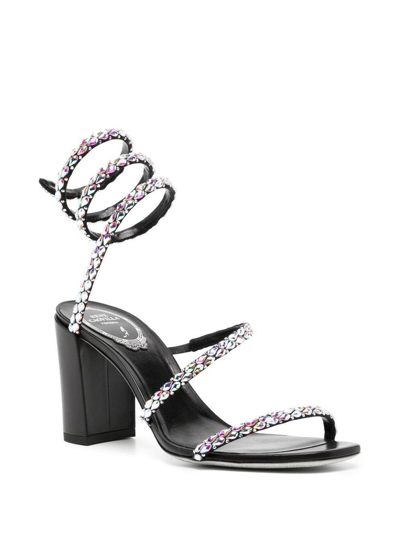 RENE CAOVILLA crystal embellished strappy sandals outlook