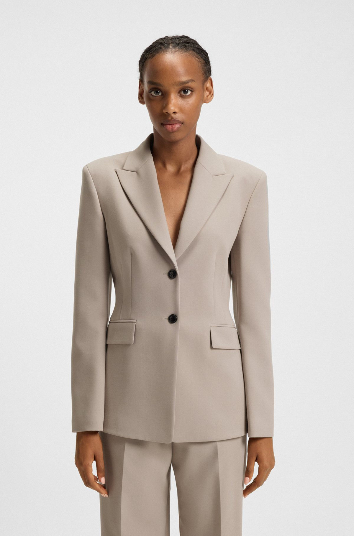 REGULAR-FIT BLAZER IN PINSTRIPE STRETCH FABRIC - 2