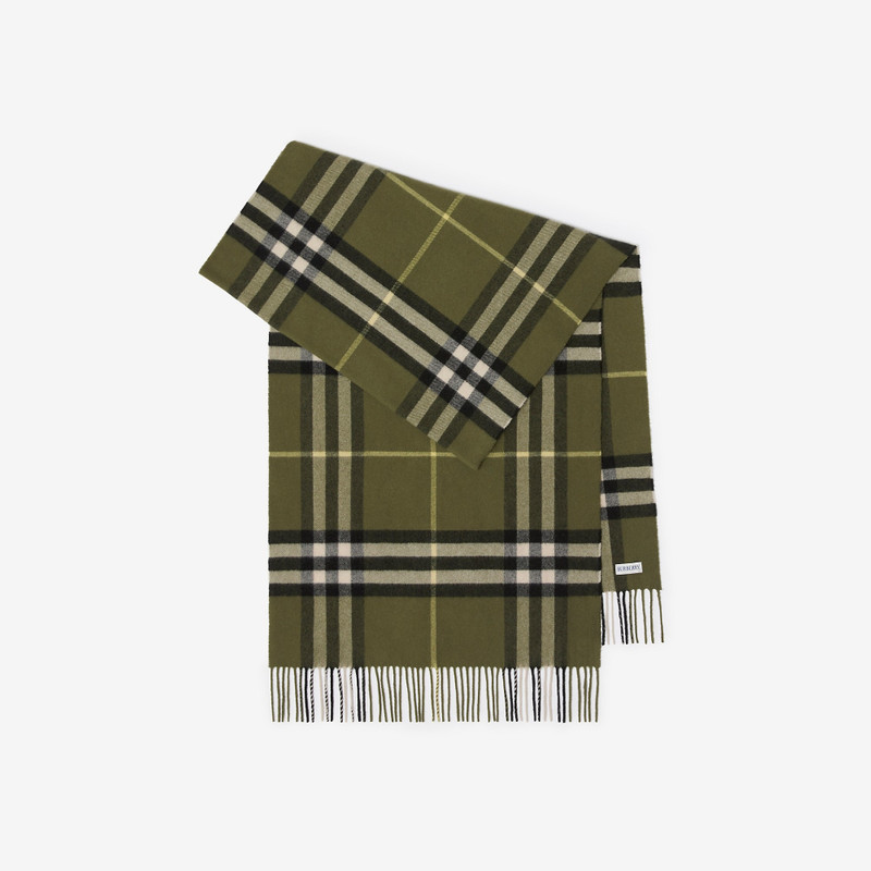 Wide Check Cashmere Scarf 1
