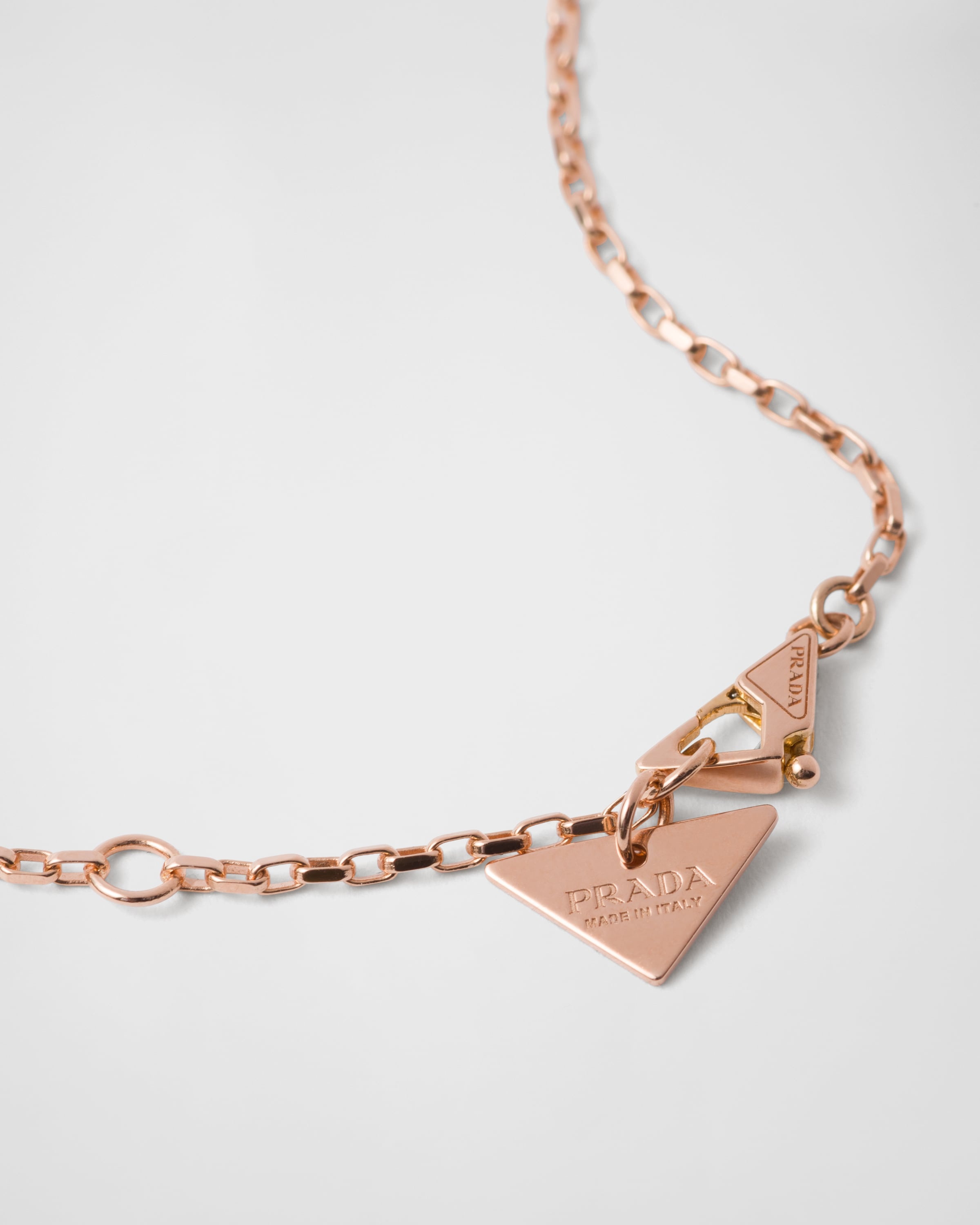 Eternal Gold necklace in pink gold with nano triangle pendant - 5