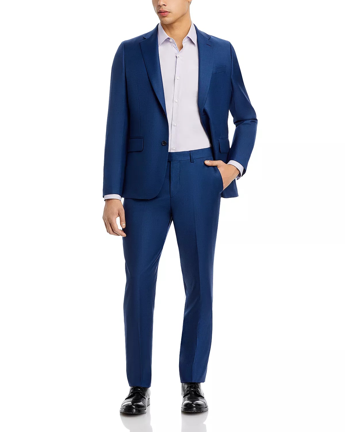Brierly Sharkskin Tailored Fit Two Button Suit - 7