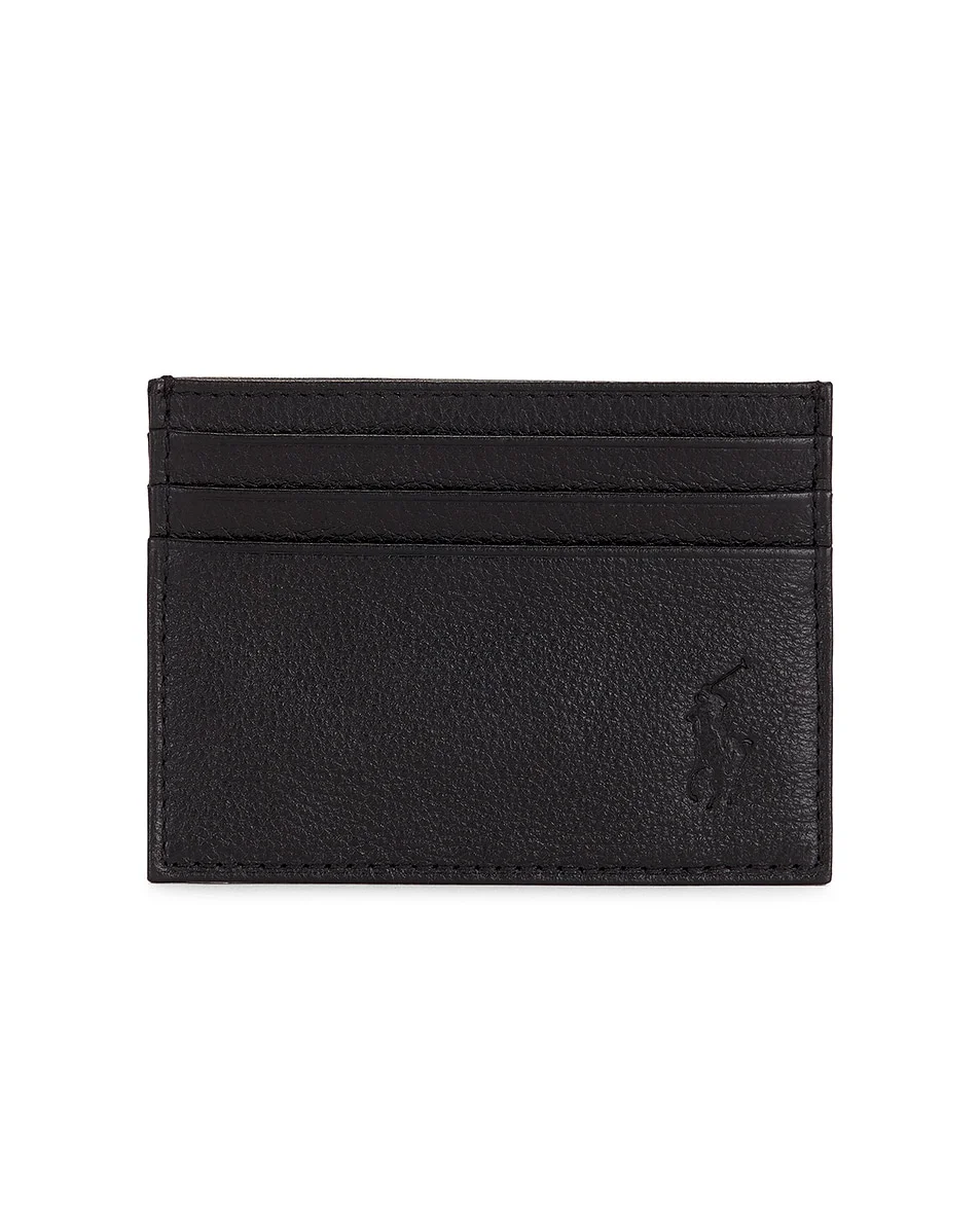 Pebbled Leather Slim Card Case - 1