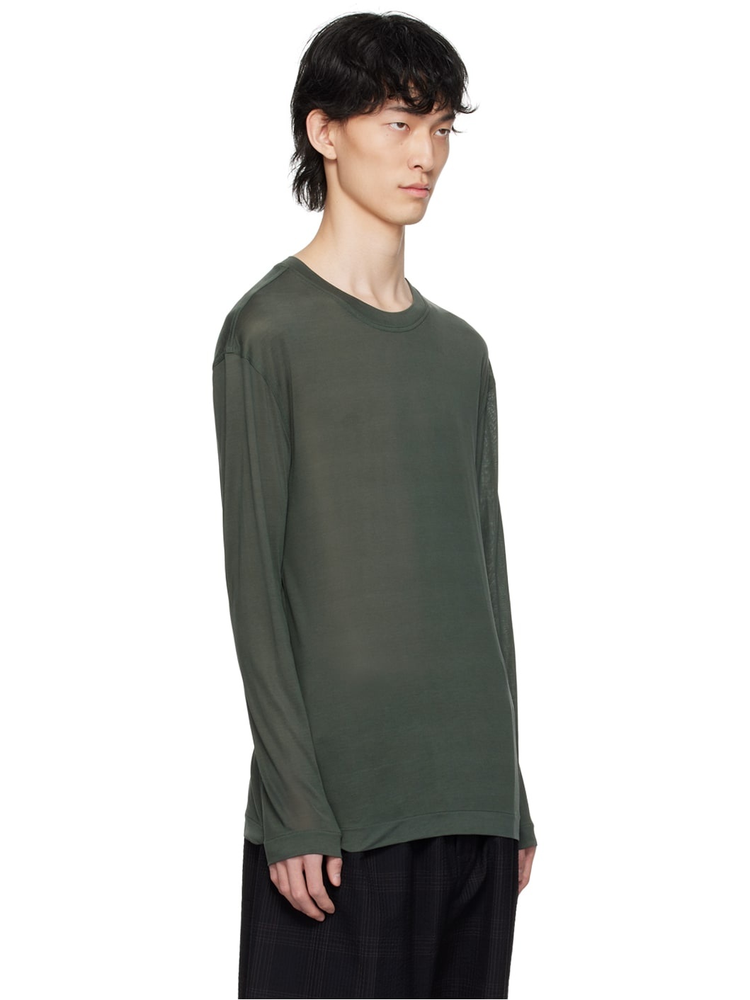 Gray Soft Long Sleeve T-Shirt - 2