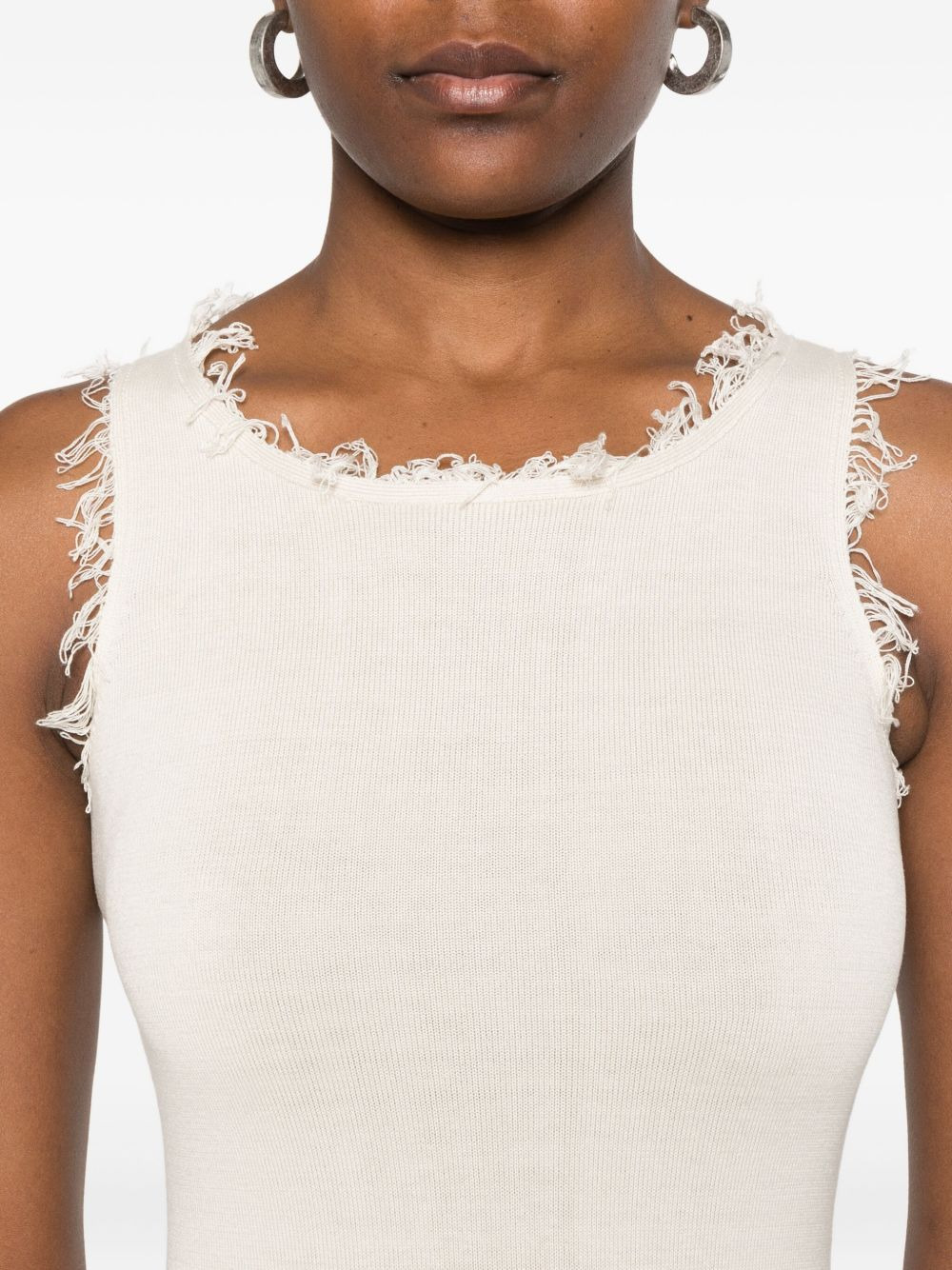 Fleur frayed-detail mini dress - 5