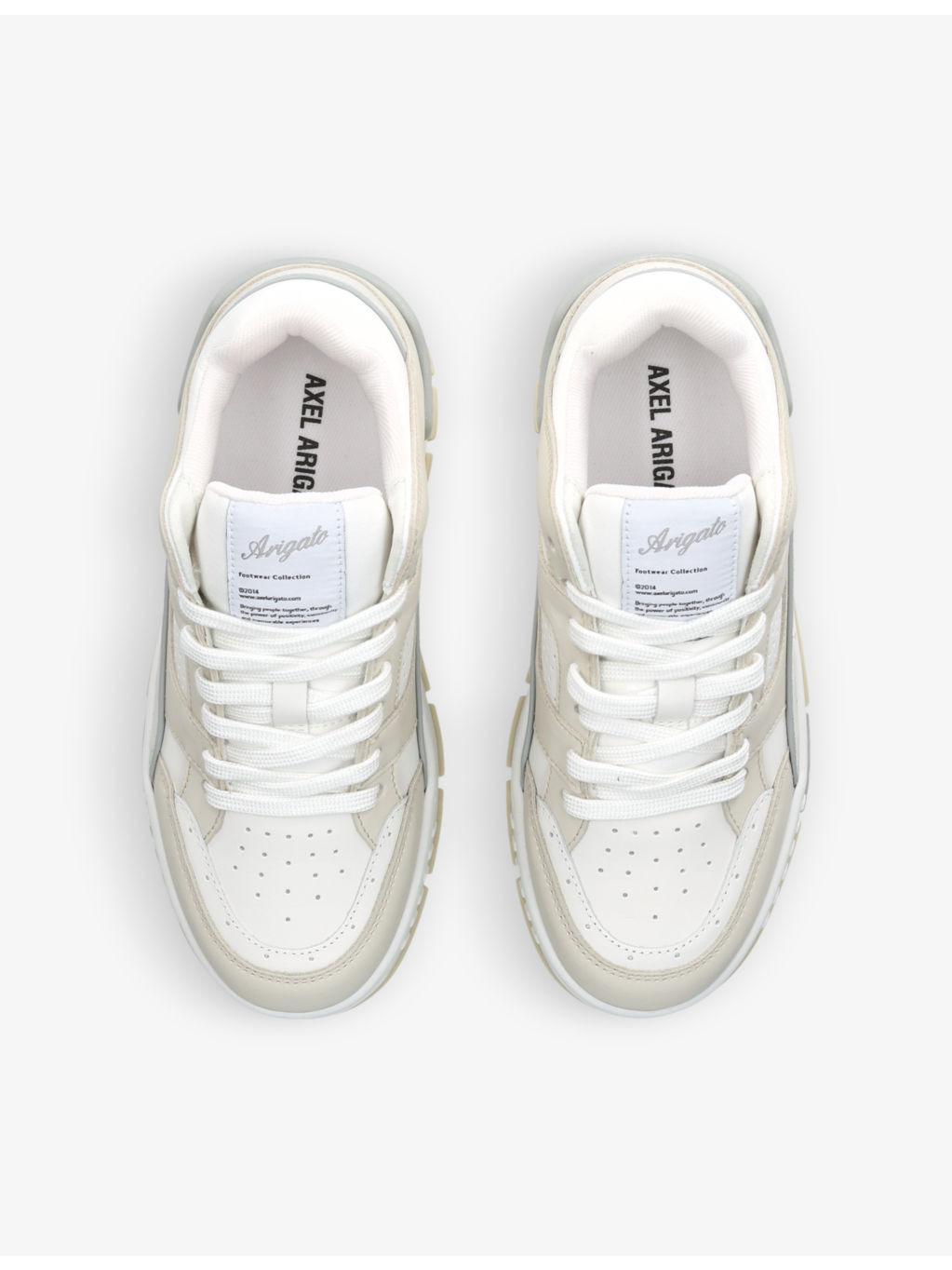 Area leather and recycled polyester low-top trainers - 2