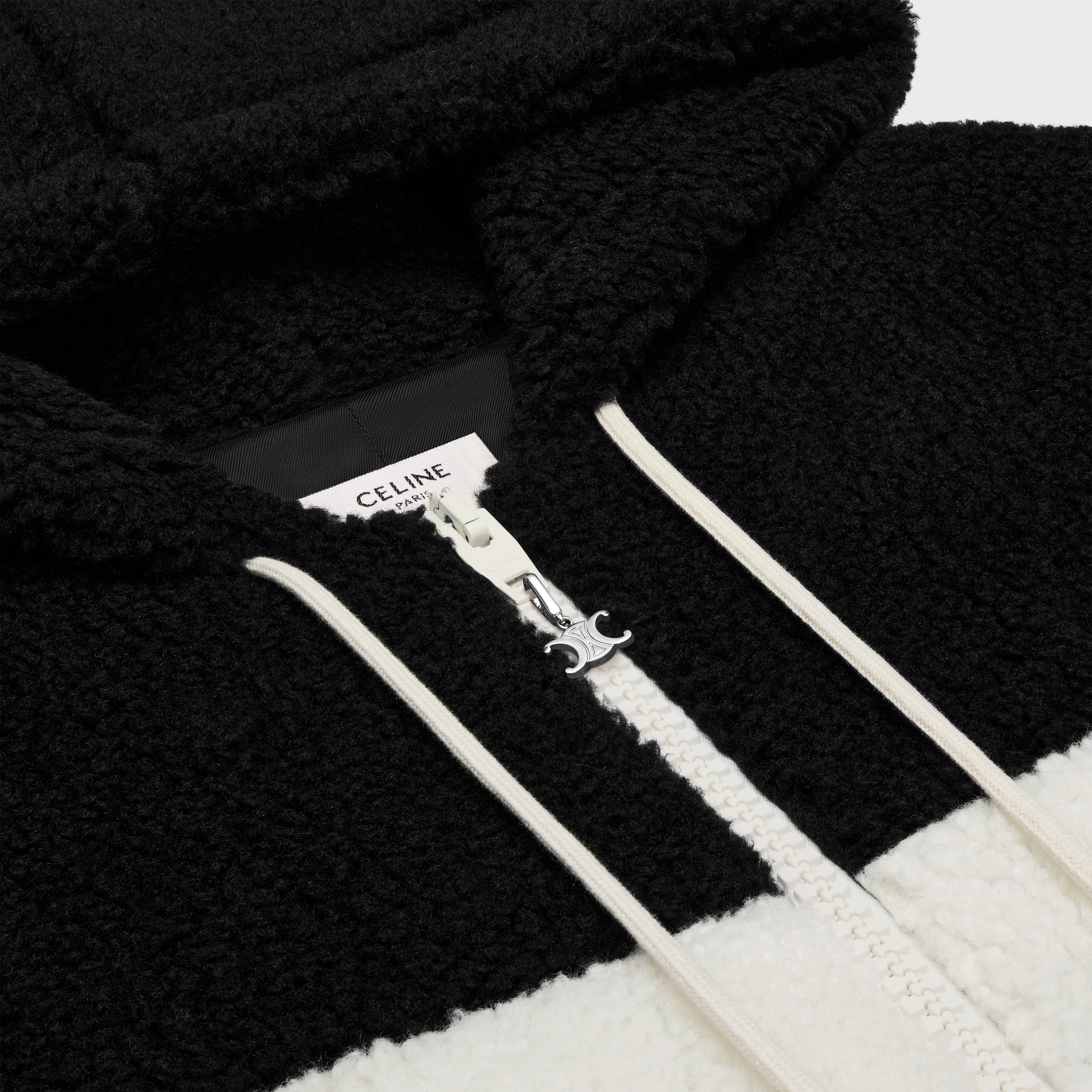 celine hooded jacket in jersey fleece - 3