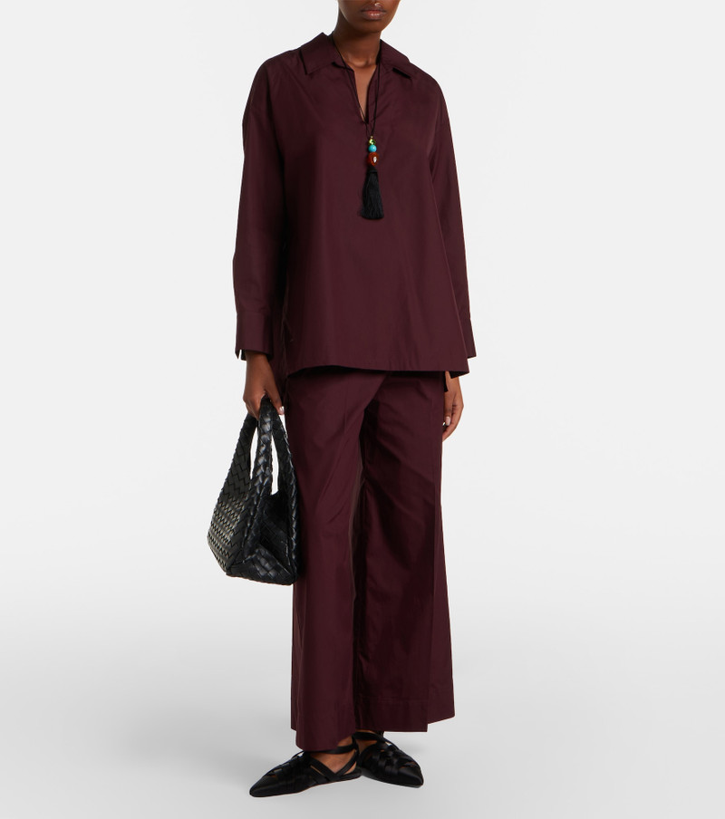 'S Max Mara Cropped cotton poplin wide-leg pants outlook