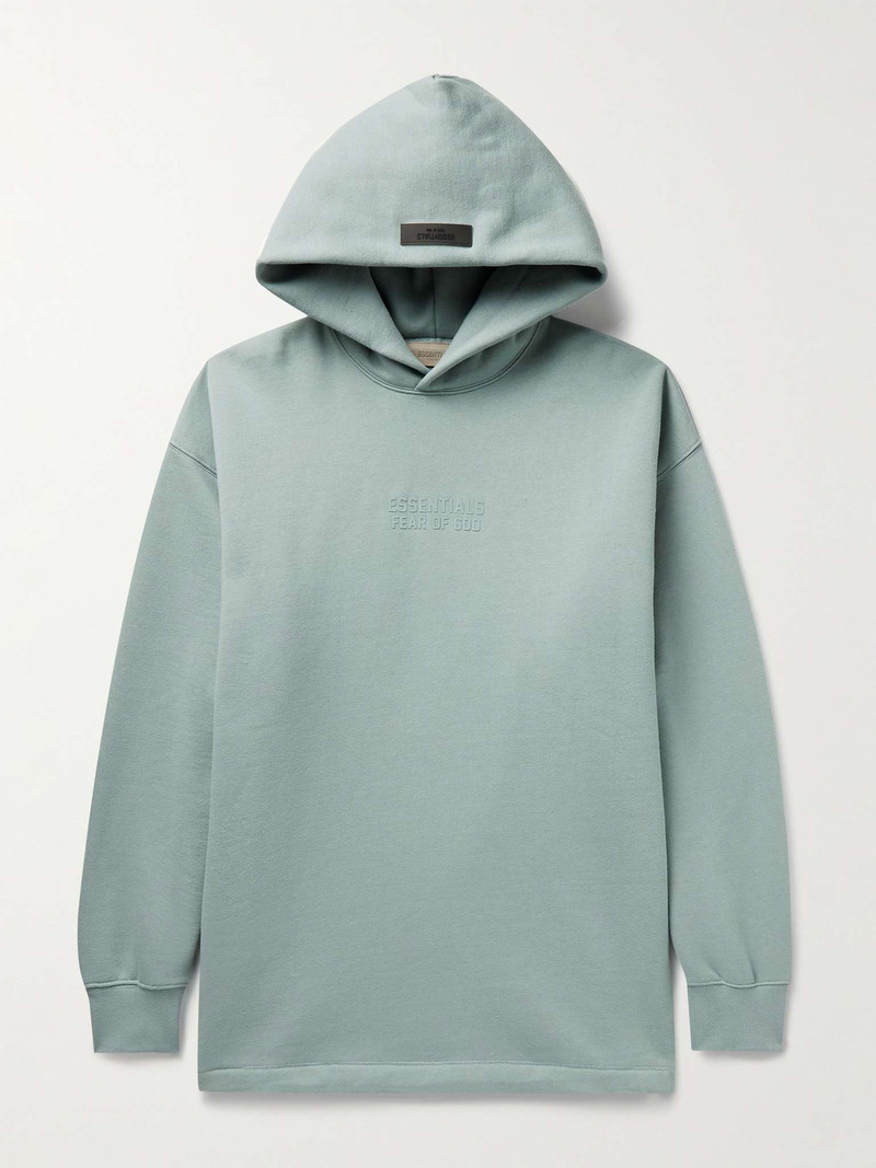 오버사이즈 로고-Appliquéd Cotton-Blend Jersey Hoodie - 1