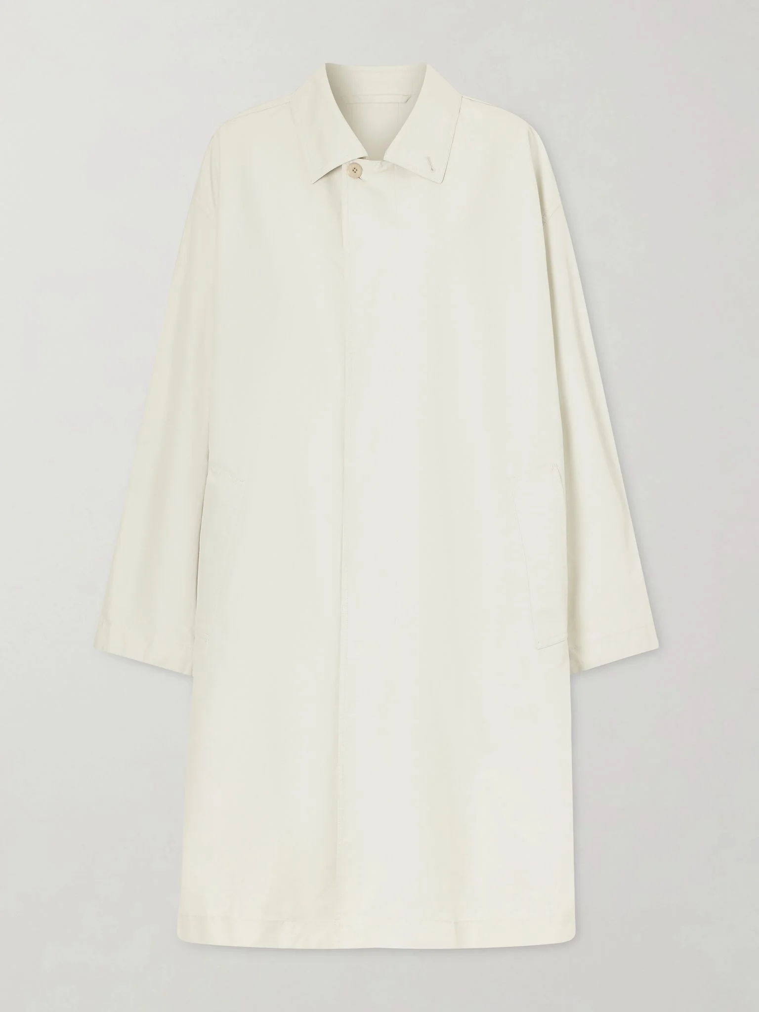 Cotton-gabardine coat Off-white - 1