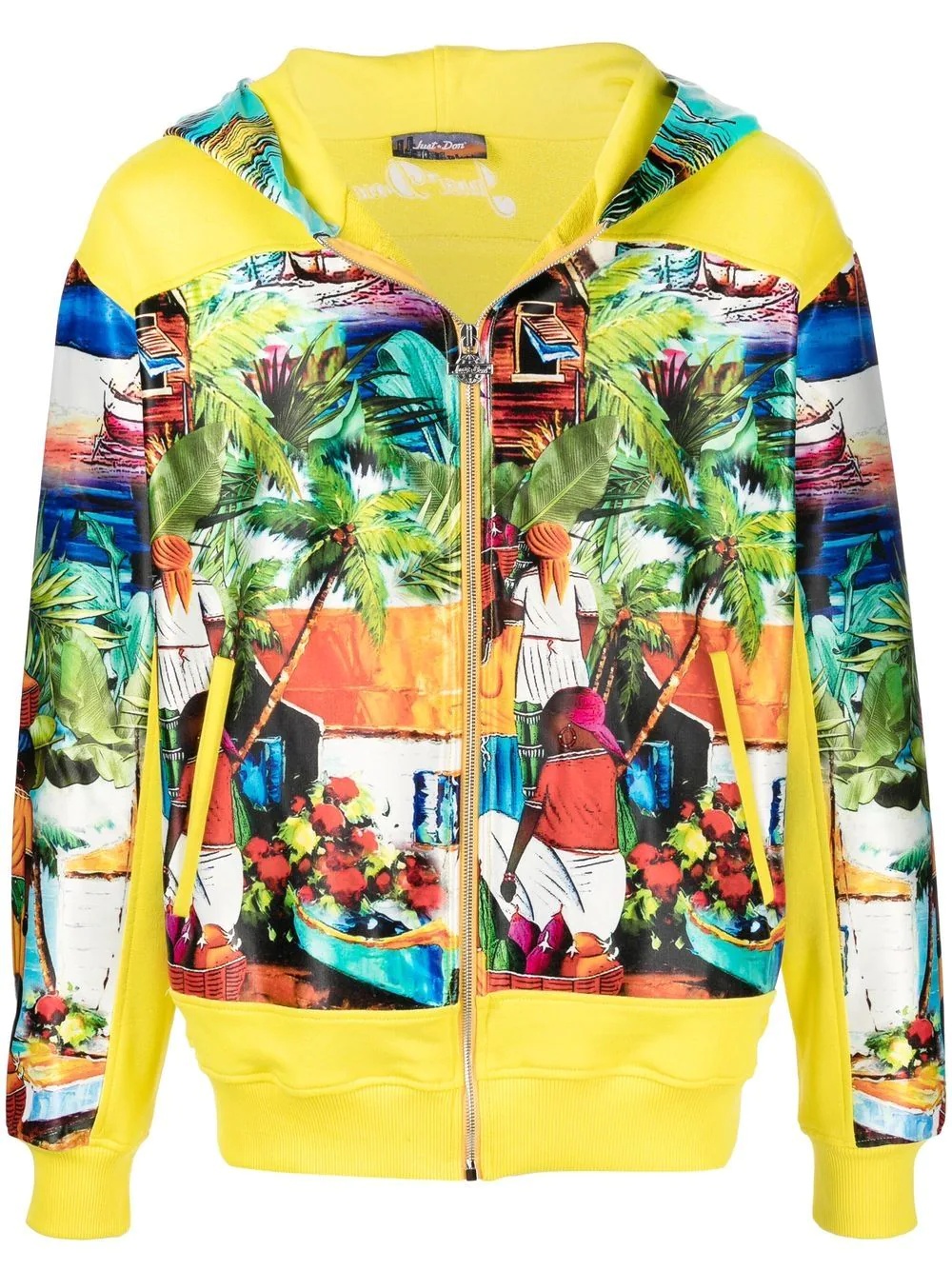 graphic-print hooded jacket - 1