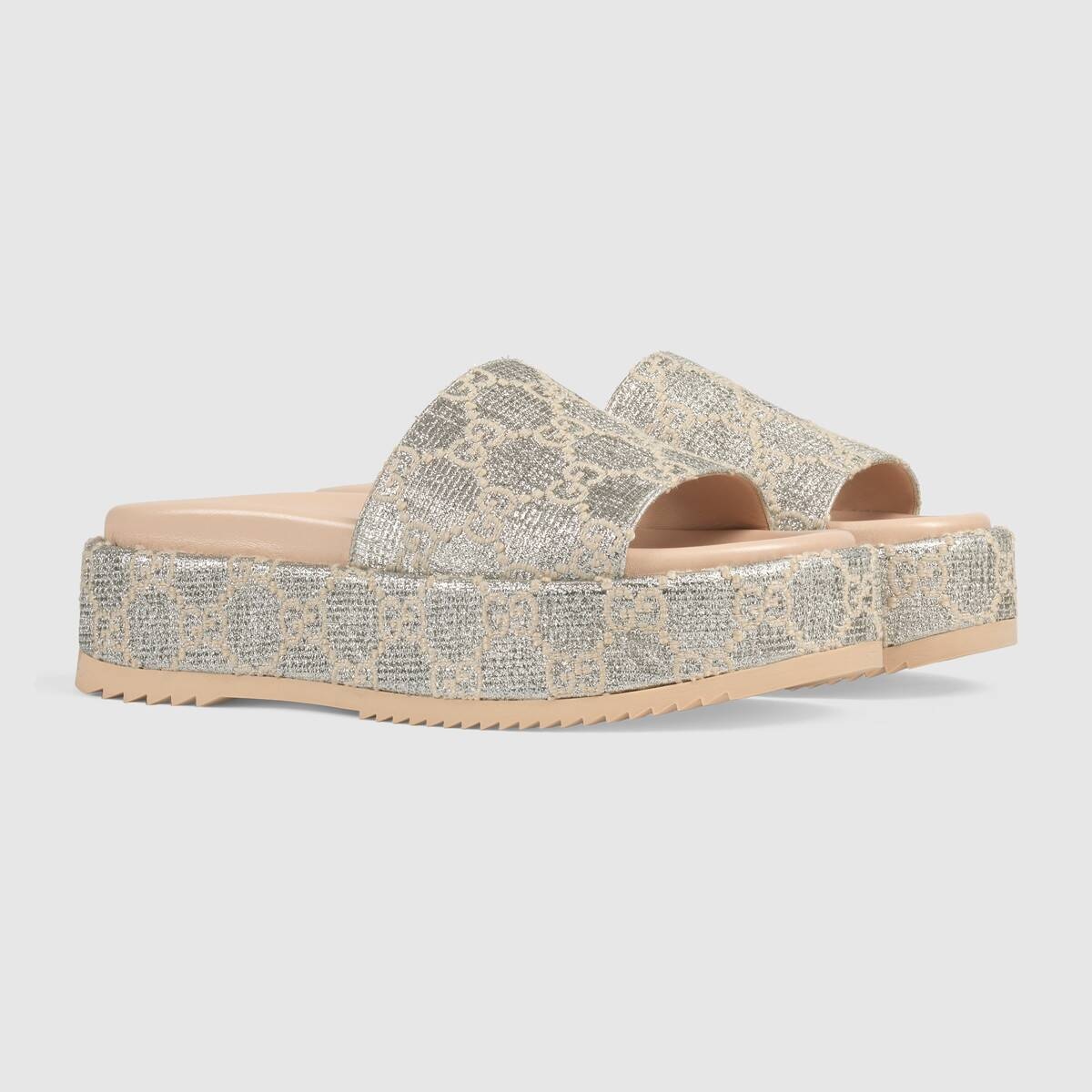 Women's GG lamé slide sandal - 2