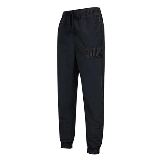 Men's Air Jordan Logo Pocket Zipper Lacing Athleisure Casual Sports Long Pants/Trousers Black DA7242 - 1