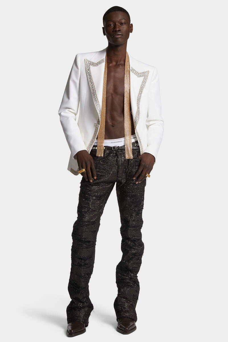 GOLD DISCO WASH SHARPEI BOOTCUT FLARED JEANS - 3