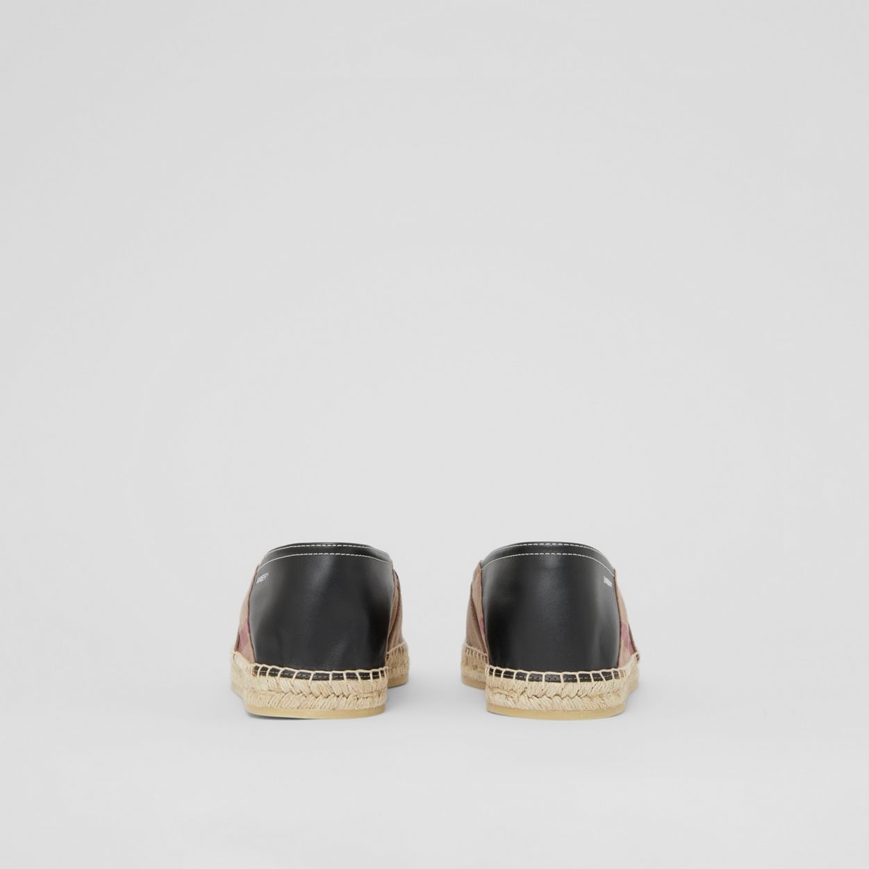 Check Cotton and Leather Espadrilles - 6