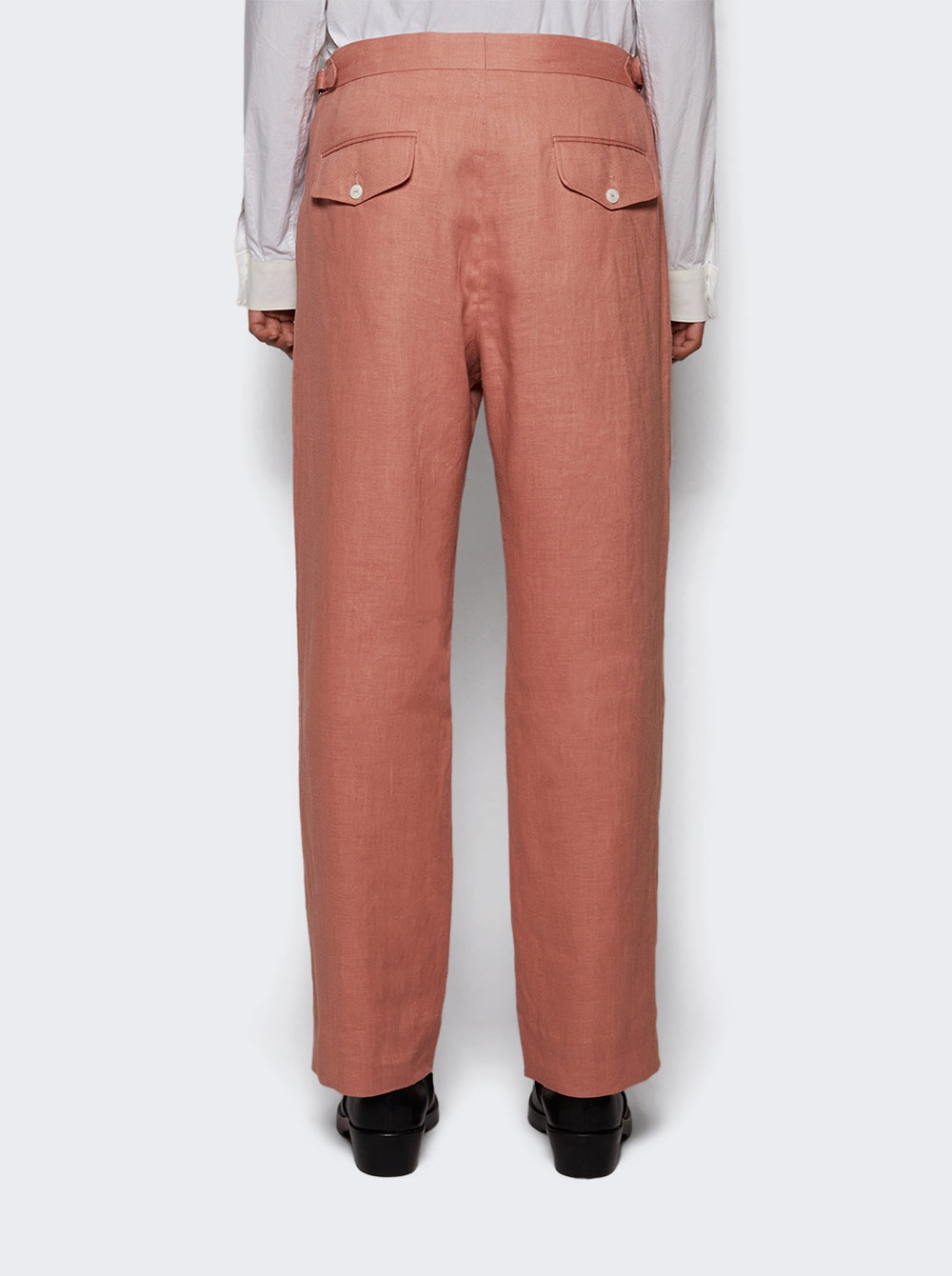 Lightweight Side Buckle Trousers Pink - 4
