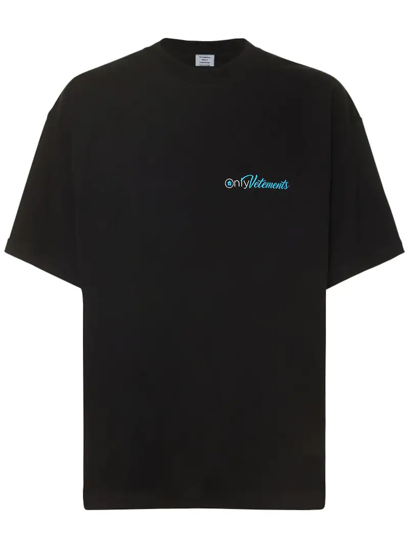Only Vetements print cotton t-shirt 5